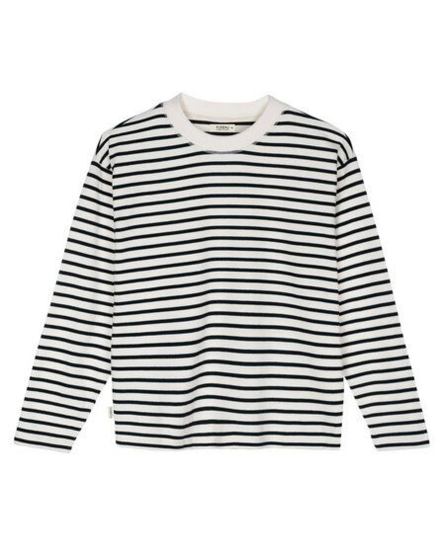 FUXBAU Frauen Streifen Longsleeve - weiss schwarz – Ansicht 2
