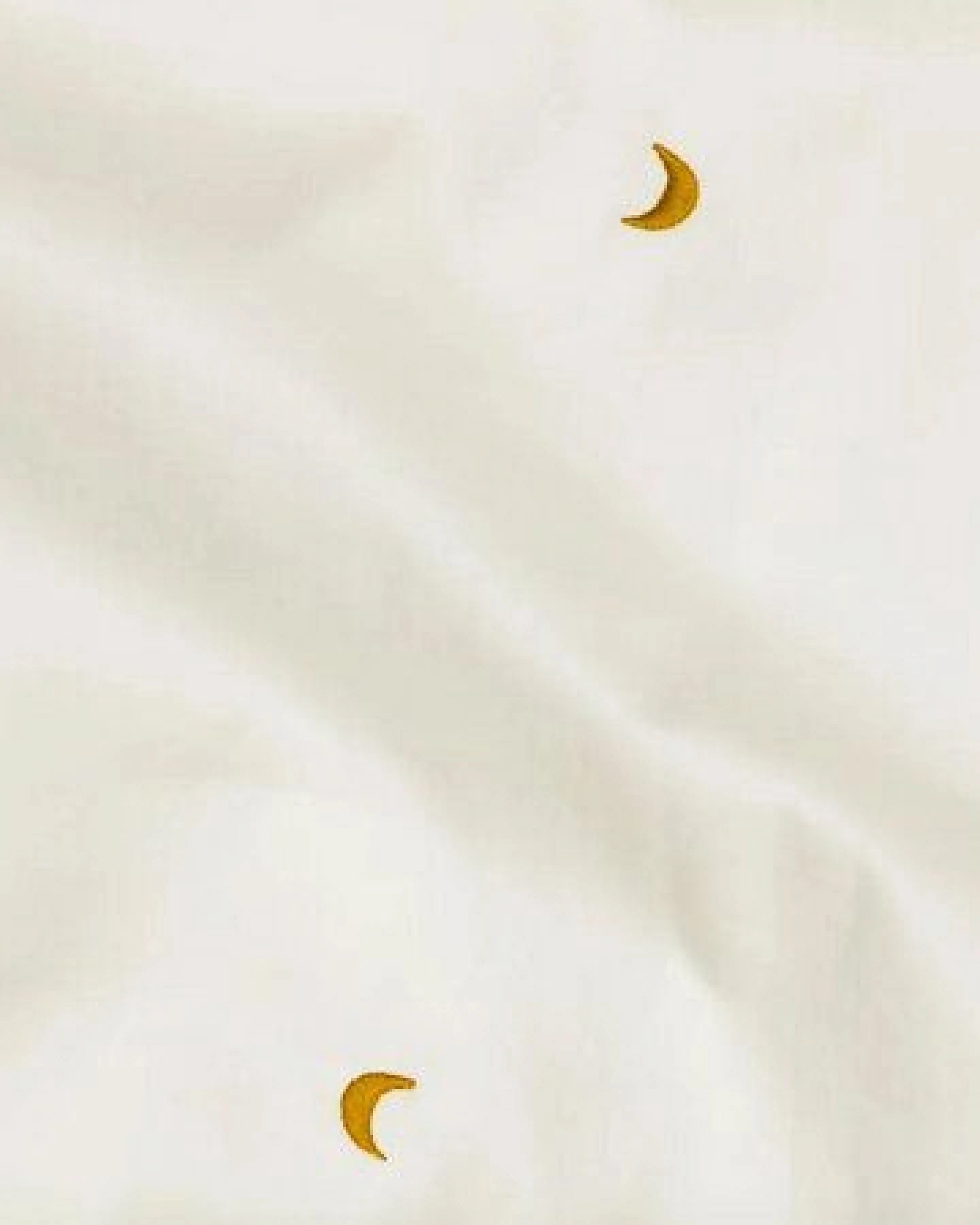 Kissenbezug Warm White/Ochre Moon "Yumeko aus Baumwollsatin – Ansicht 3