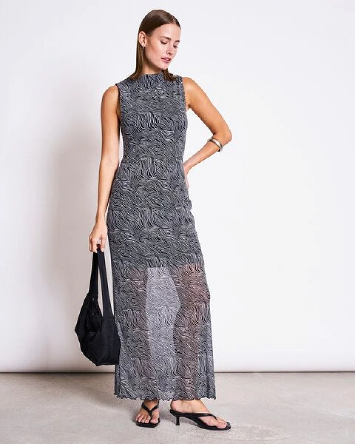JAN N JUNE Mesh Maxi-Kleid CULEX