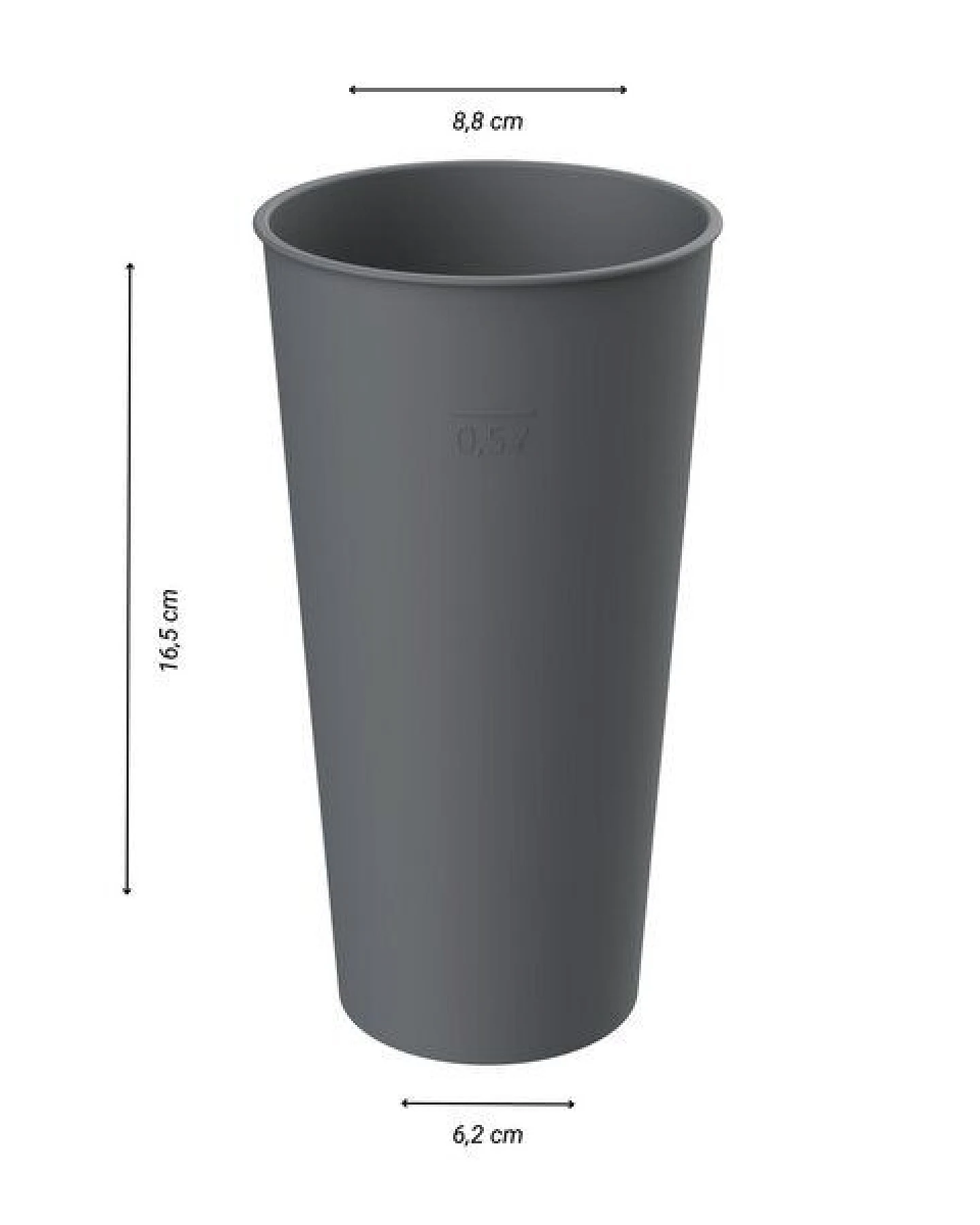 elasto Bio-Trinkbecher 0,5 l - stapelbarer Mehrwegbecher – Ansicht 3