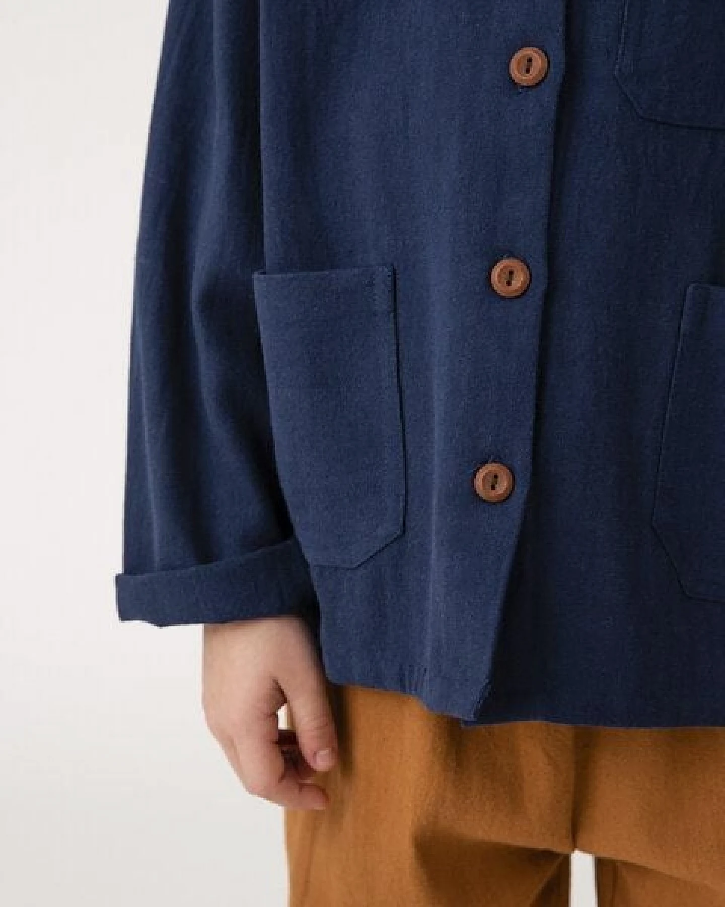 Matona Hemd für Kinder aus Canvas Bio-Baumwolle / Boxy Jacket – Ansicht 3