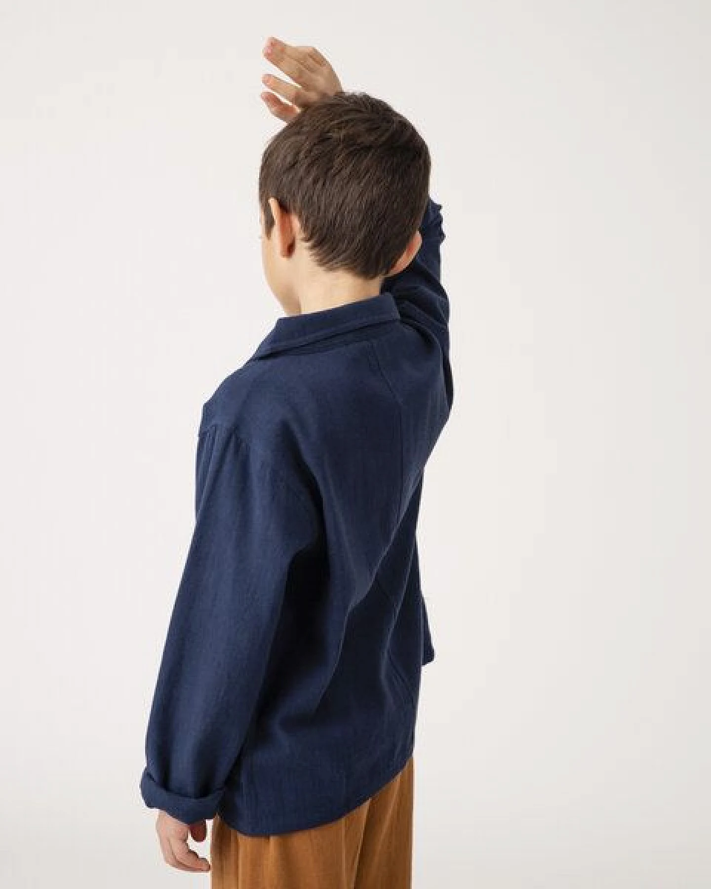 Matona Hemd für Kinder aus Canvas Bio-Baumwolle / Boxy Jacket – Ansicht 4