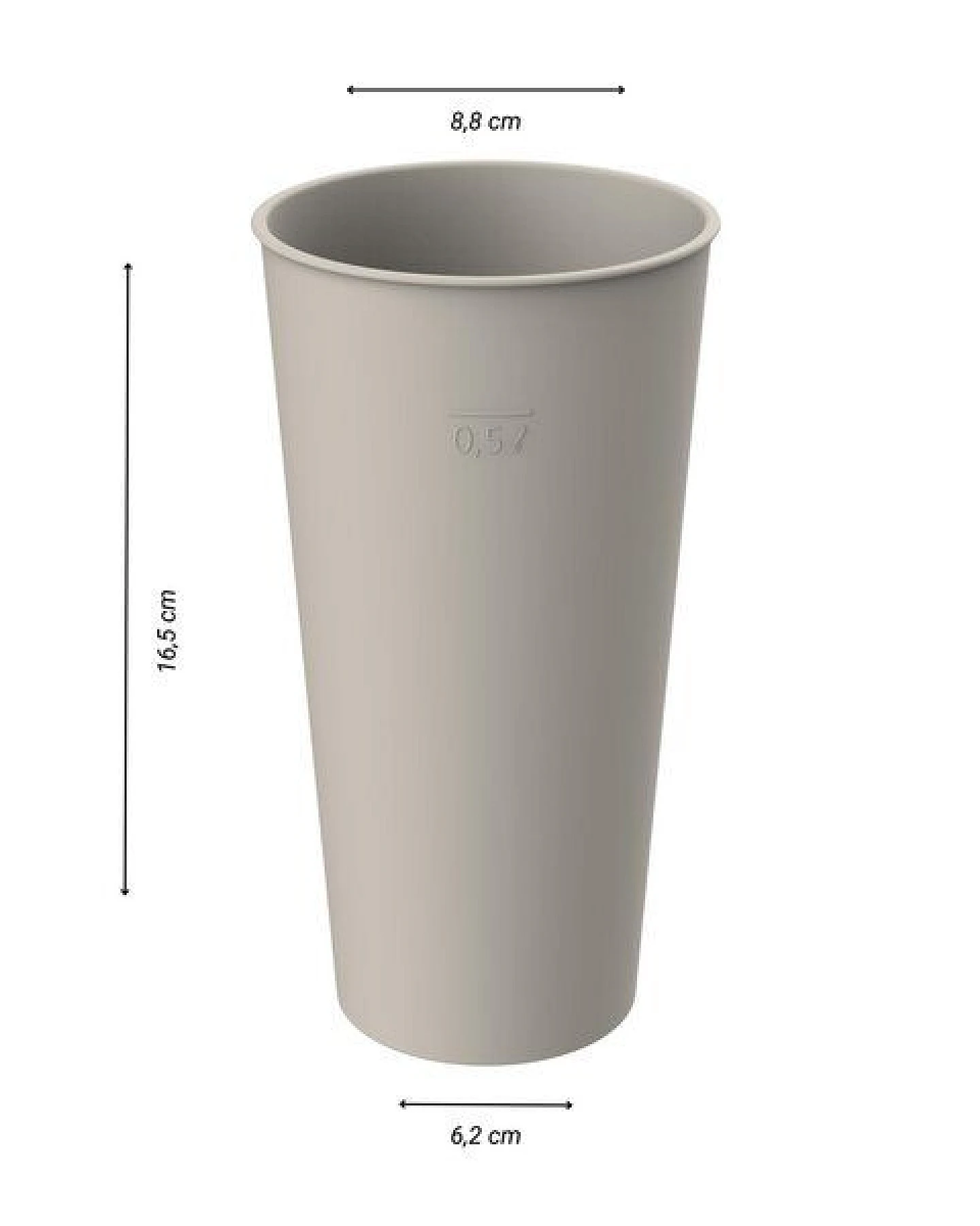 elasto Trinkbecher 0,5 l – Stapelbarer Mehrwegbeche – Ansicht 2