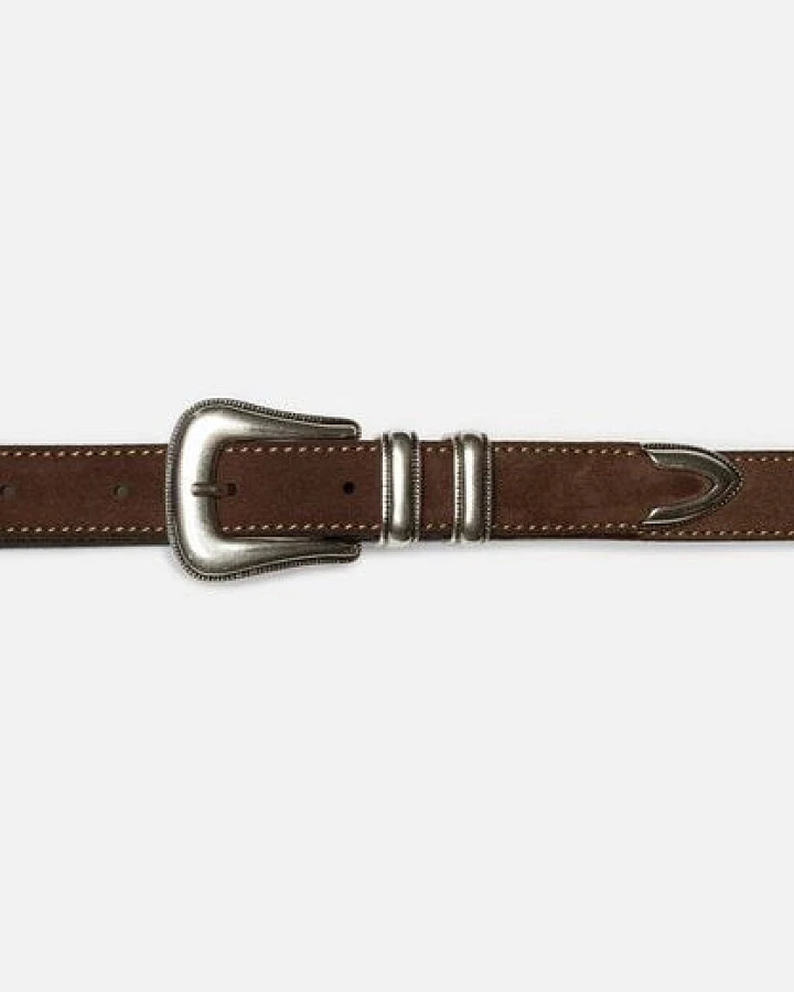 Nudie Jeans Unisex Gürtel - Western Silver Belt - aus Leder