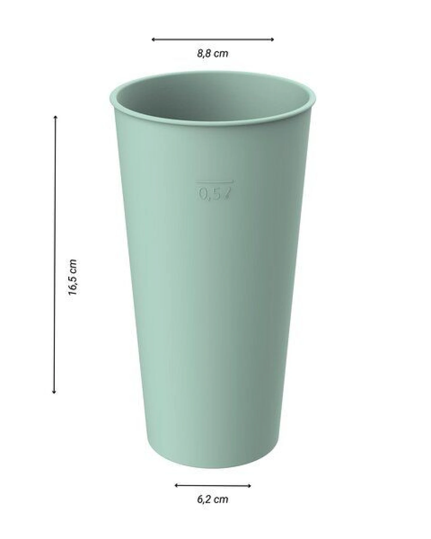 elasto Trinkbecher 0,5 l – Stapelbarer Mehrwegbeche – Ansicht 3