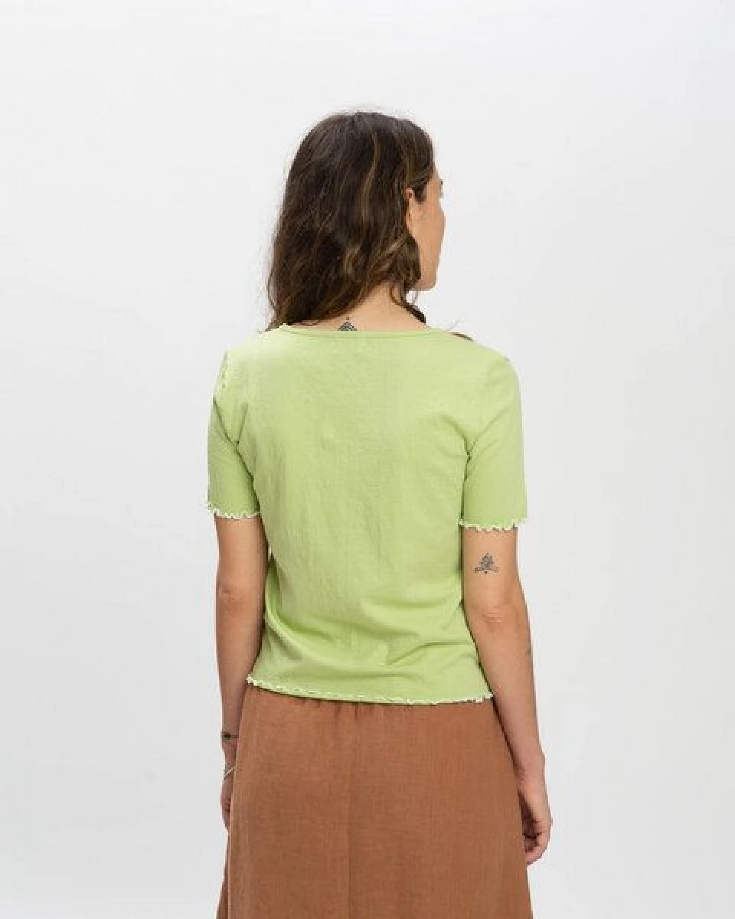 Matona Jersey T-Shirt mit Kräuselsaum für Frauen / Curly T-Shirt – Ansicht 2