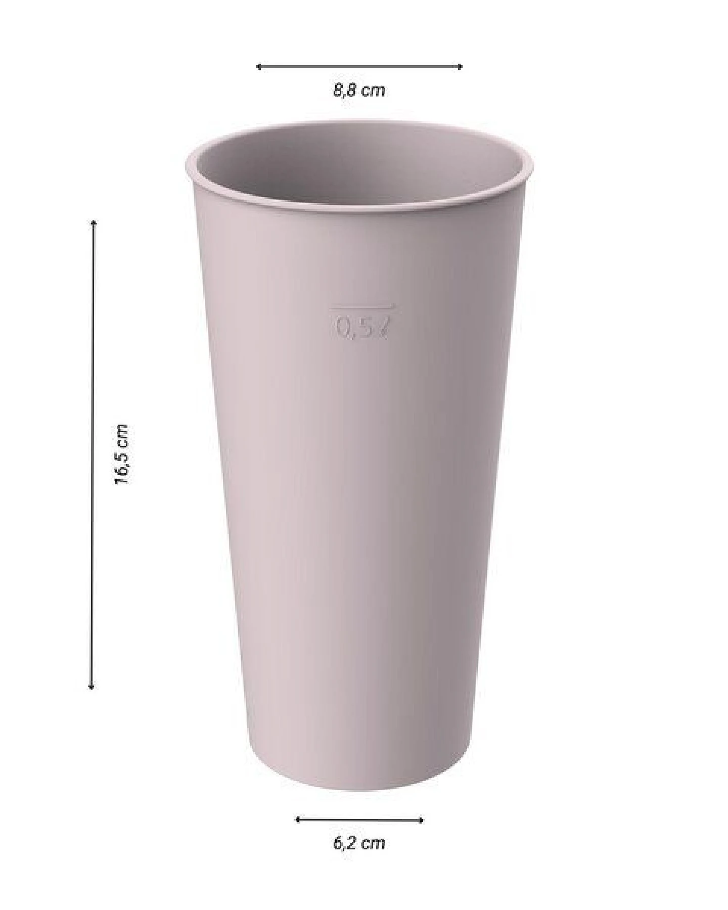 elasto Trinkbecher 0,5 l – Stapelbarer Mehrwegbeche – Ansicht 2