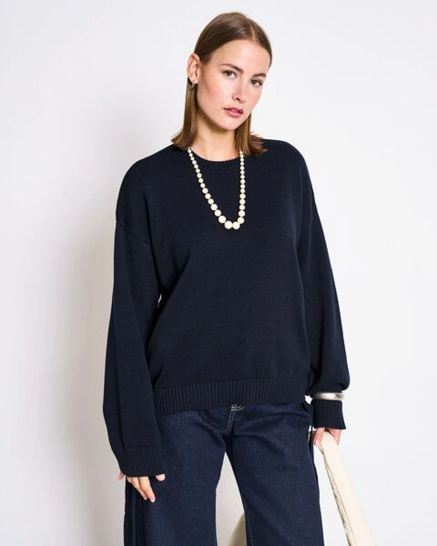JAN N JUNE Sweater mit Bindedetail CAPER GOTS – Ansicht 3