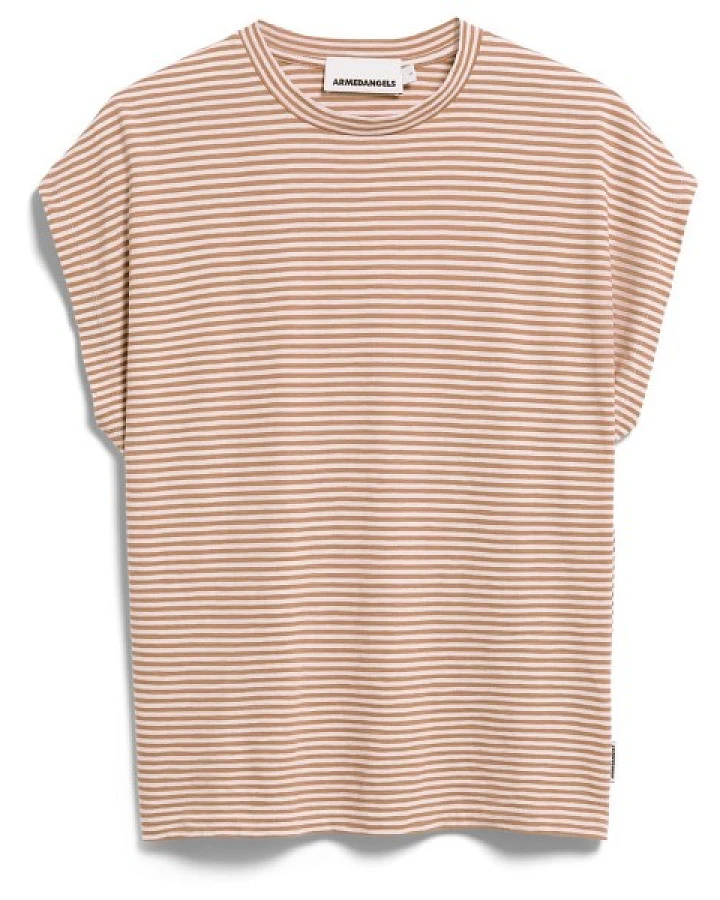 ARMEDANGELS - Women's Slub Jersey Stripe - T-Shirt Gr XL beige