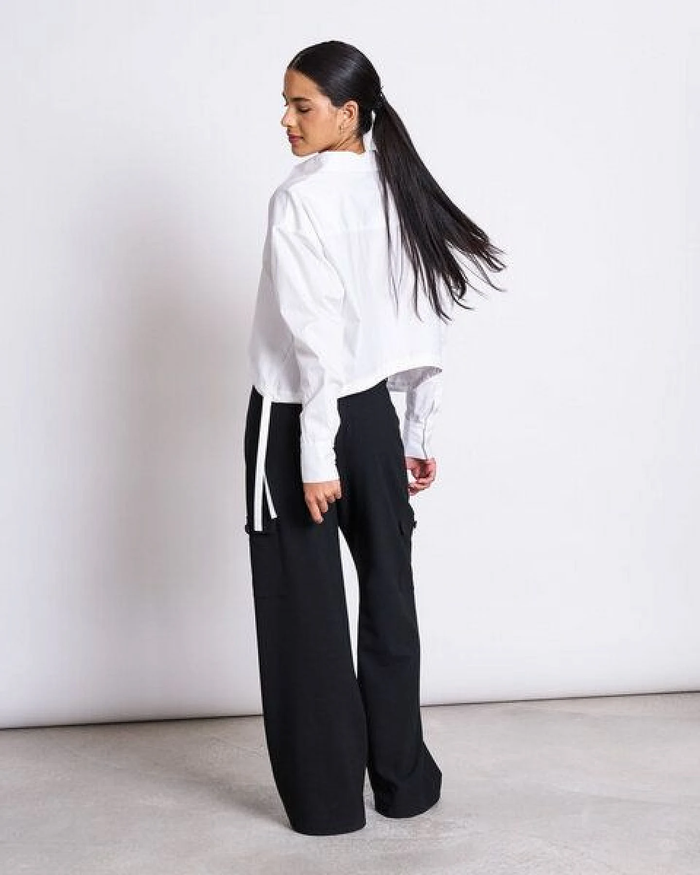 JAN N JUNE DRAWSTRING SHIRT ISTED WHITE – Ansicht 2