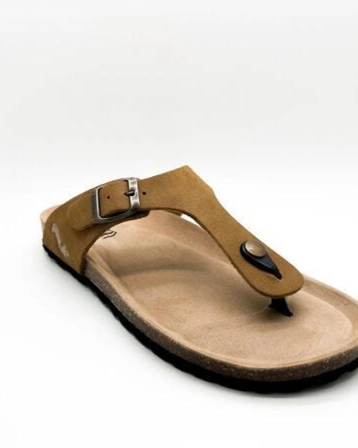 Vegane thies ® Eco Bio Thong Sandale aus rec. PET mit Kork-Tieffussbett – Ansicht 3