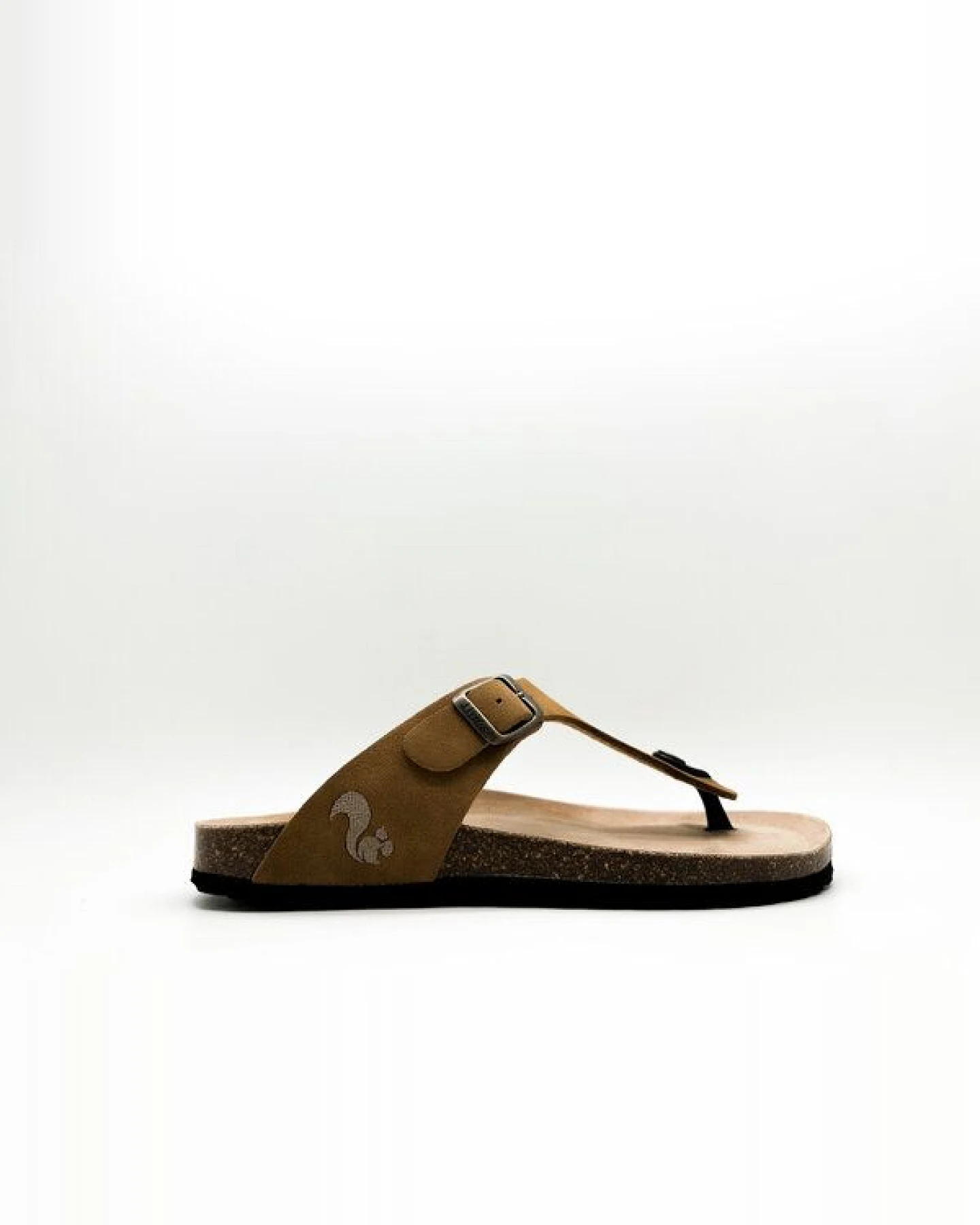 Vegane thies ® Eco Bio Thong Sandale aus rec. PET mit Kork-Tieffussbett – Ansicht 2