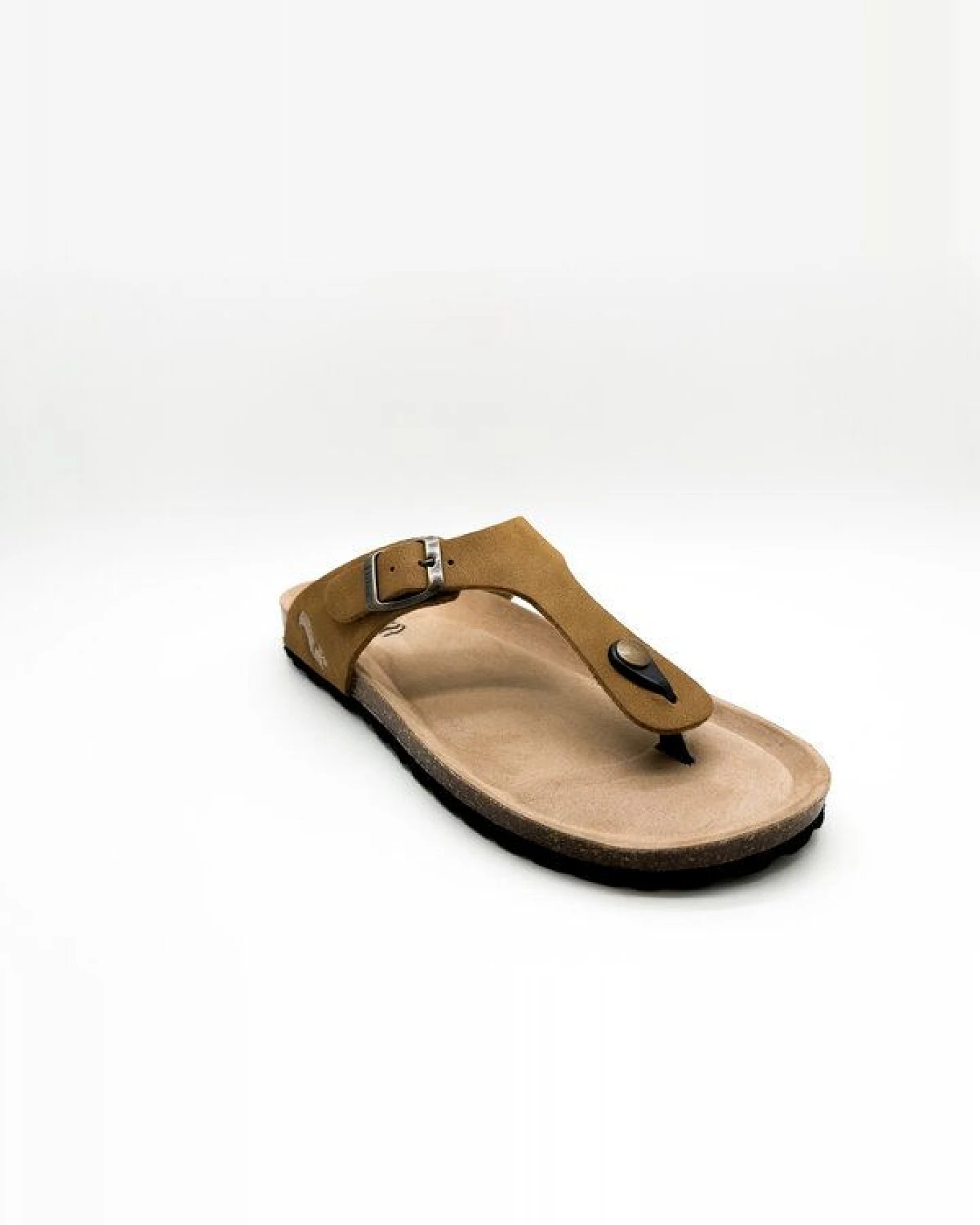 Vegane thies ® Eco Bio Thong Sandale aus rec. PET mit Kork-Tieffussbett – Ansicht 3