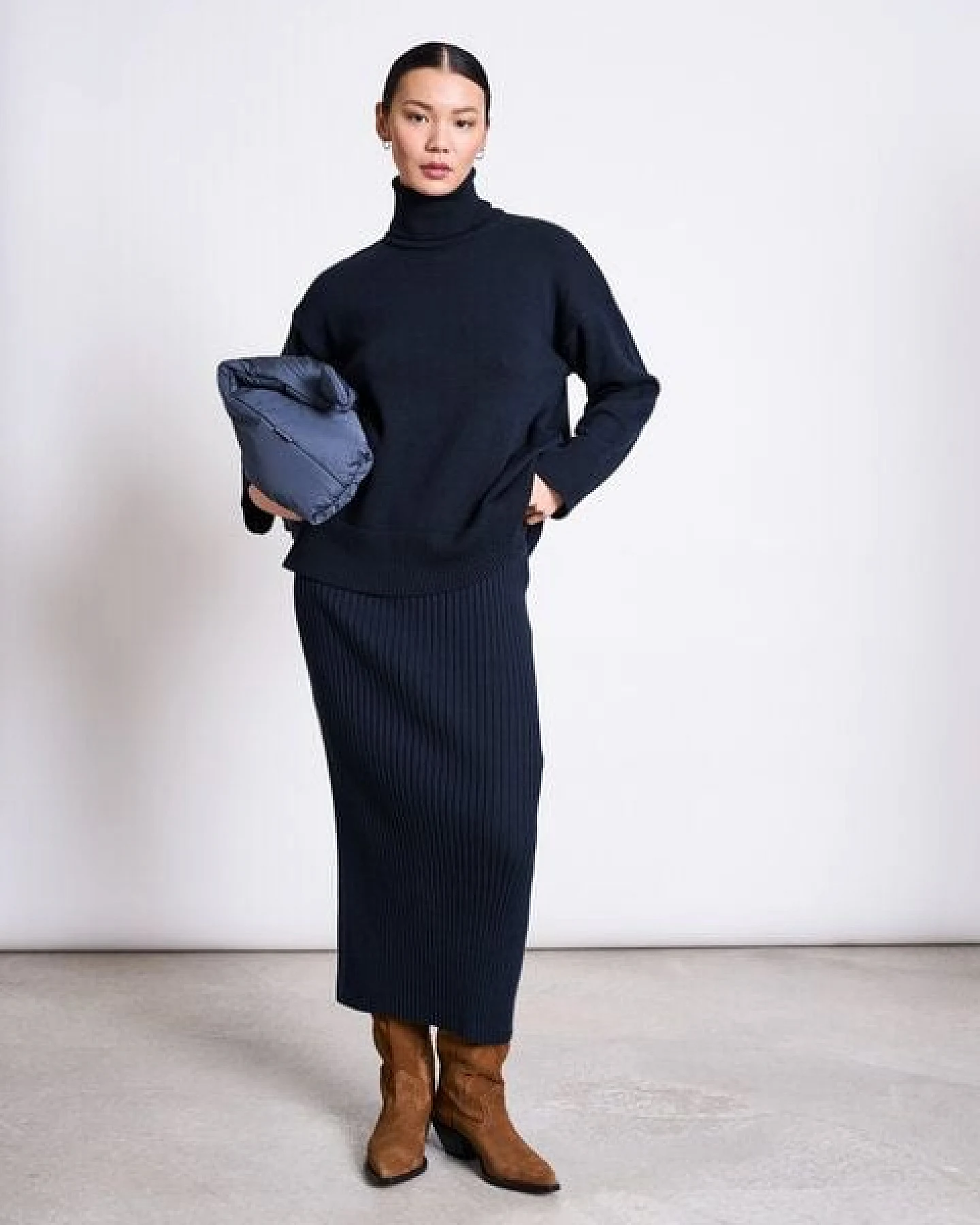 JAN N JUNE Baumwoll Rollkragenpullover MUA GOTS – Ansicht 2