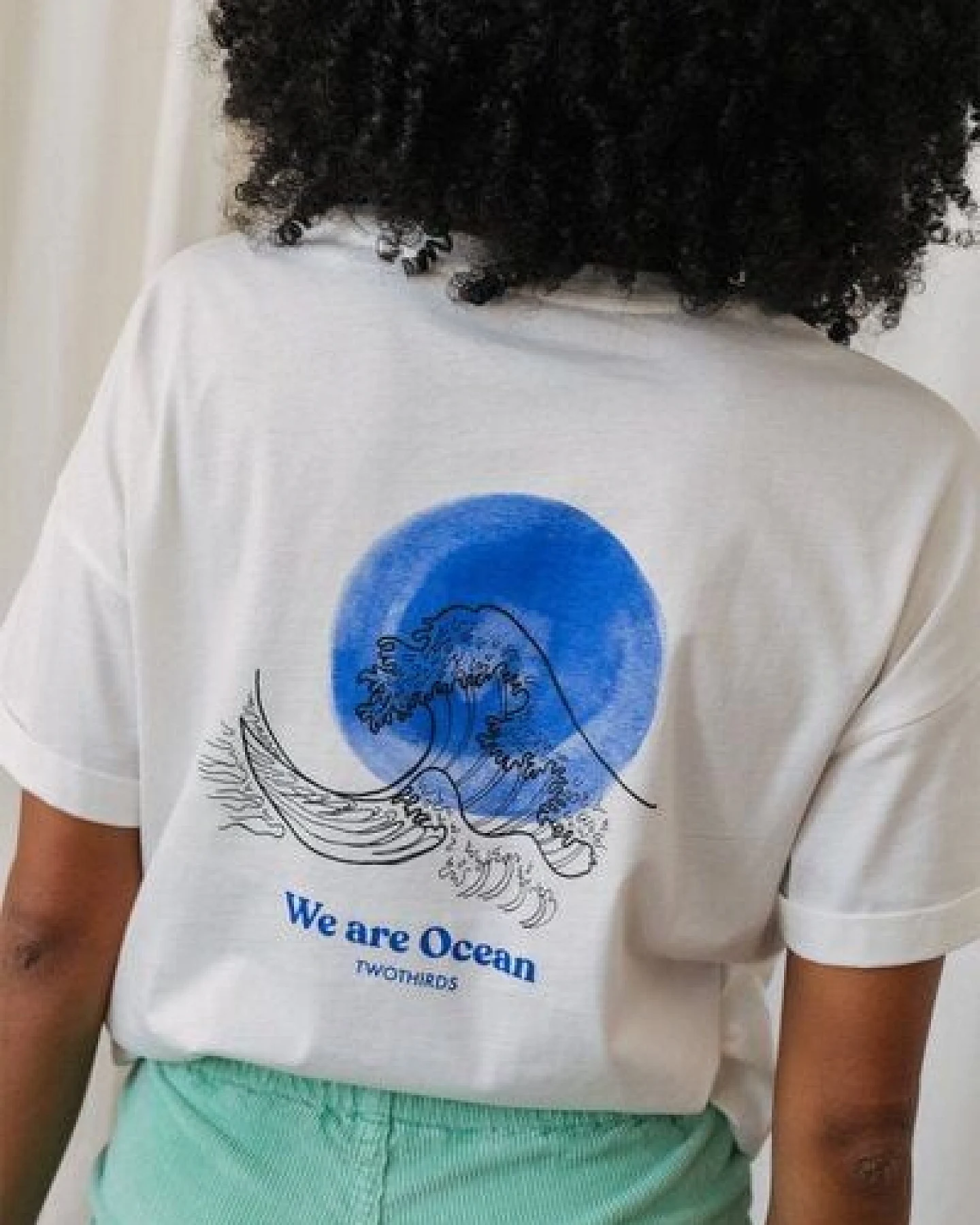 TWOTHIRDS Uwins T-Shirt Surf- und Wave Off White – Ansicht 4