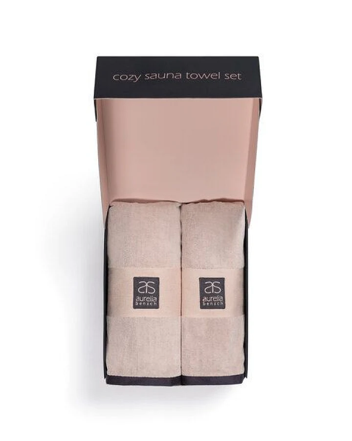 aurelia bensch Saunahandtuch, Strand- Beachtowel (2er Set), Bio-Baumwolle, Badetuch, Wellnes-Towels, Blanket GOTS