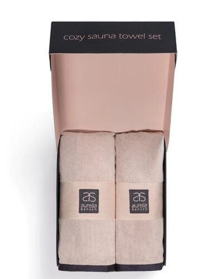 aurelia bensch Saunahandtuch, Strand- Beachtowel (2er Set), Bio-Baumwolle, Badetuch, Wellnes-Towels, Blanket GOTS