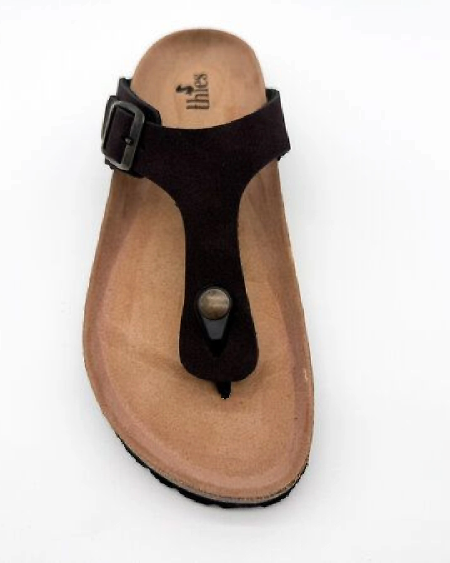 Vegane thies ® Eco Bio Thong Sandale aus rec. PET mit Kork-Tieffussbett – Ansicht 4