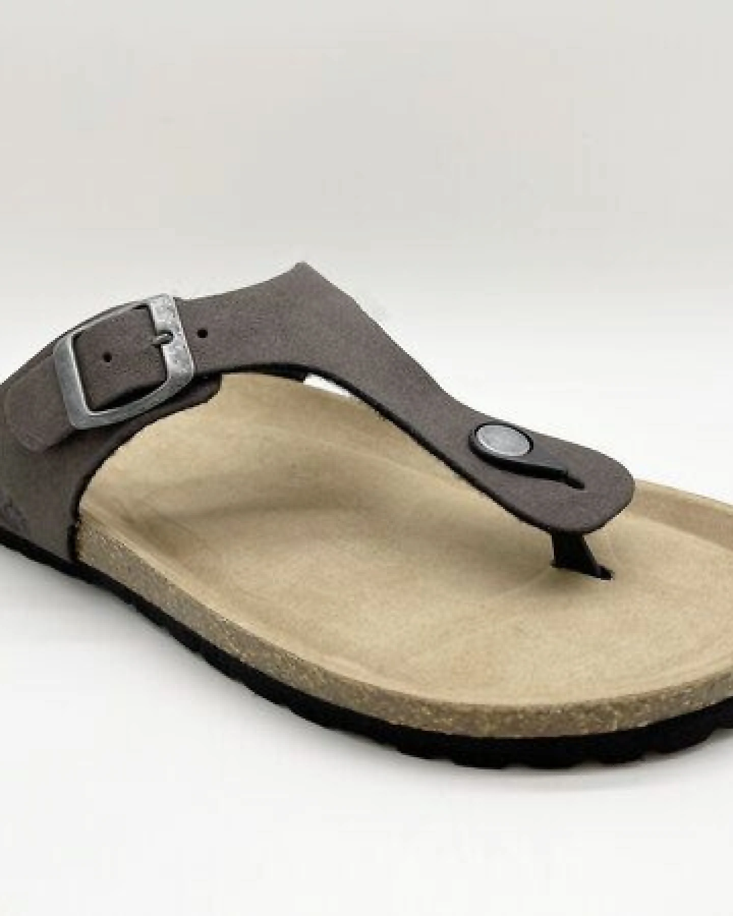 Vegane thies ® Eco Bio Thong Sandale aus rec. PET mit Kork-Tieffussbett – Ansicht 2
