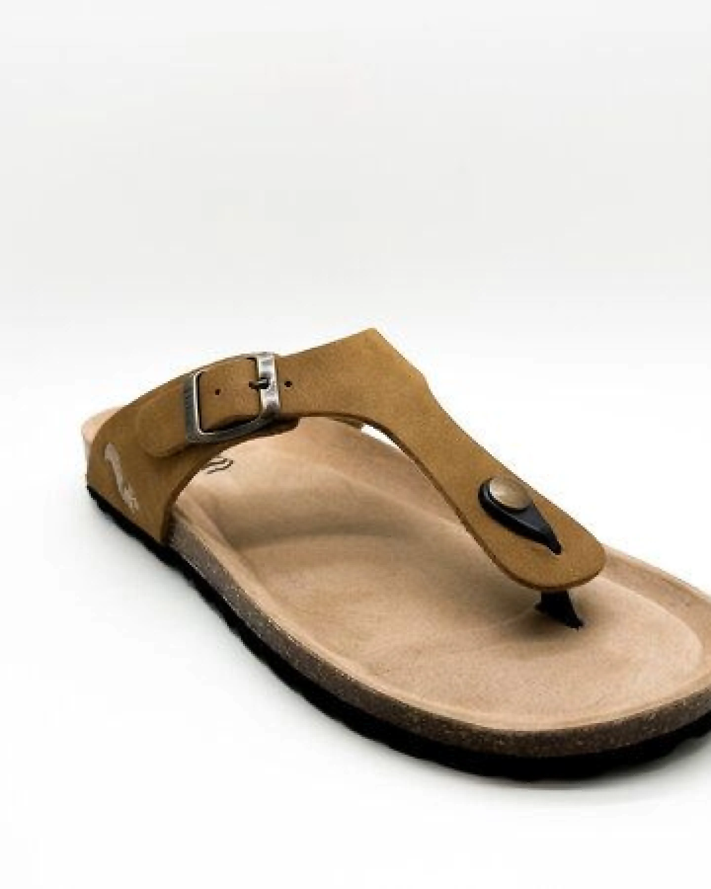 Vegane thies ® Eco Bio Thong Sandale aus rec. PET mit Kork-Tieffussbett – Ansicht 3