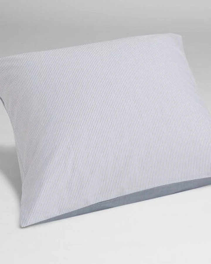 White Stripe/Blue Chambray