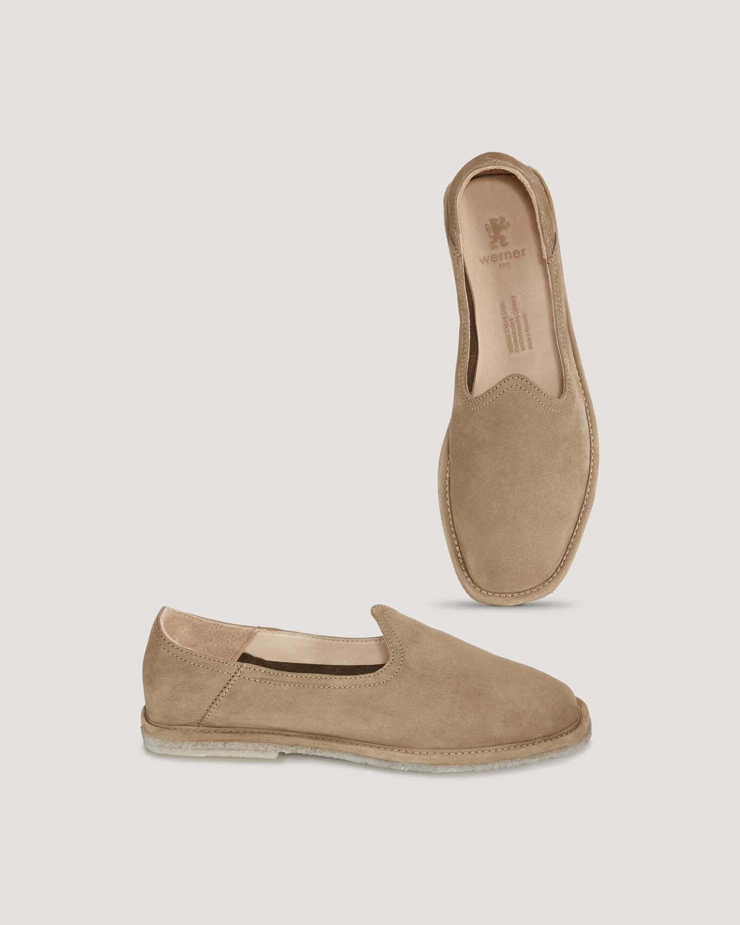 hessnatur Damen Slipper aus chromfrei gegerbtem Nubuk-Leder - braun - Größe 41 – Ansicht 2