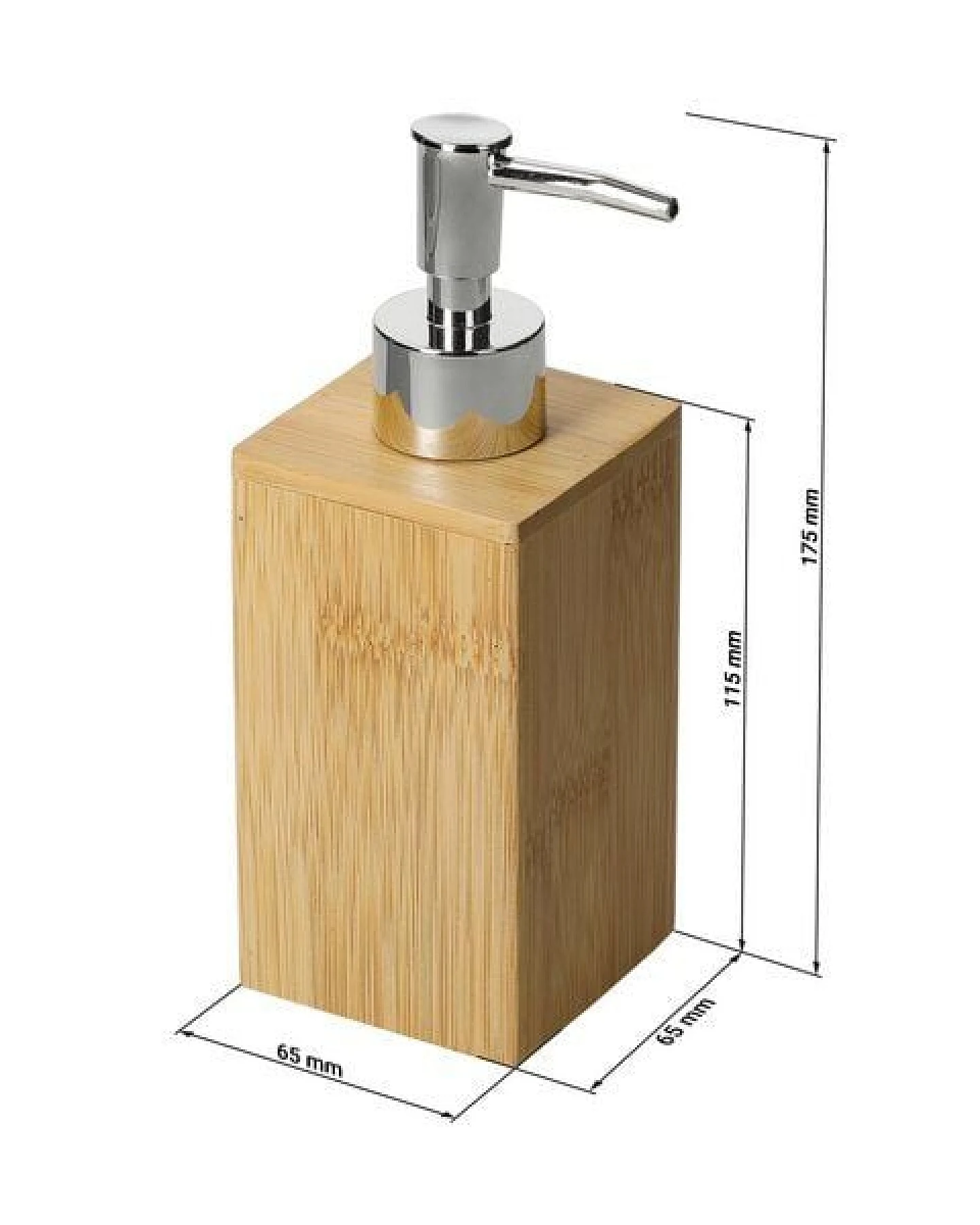 elasto Seifenspender Bambus quadratisch aus Holz – Ansicht 4
