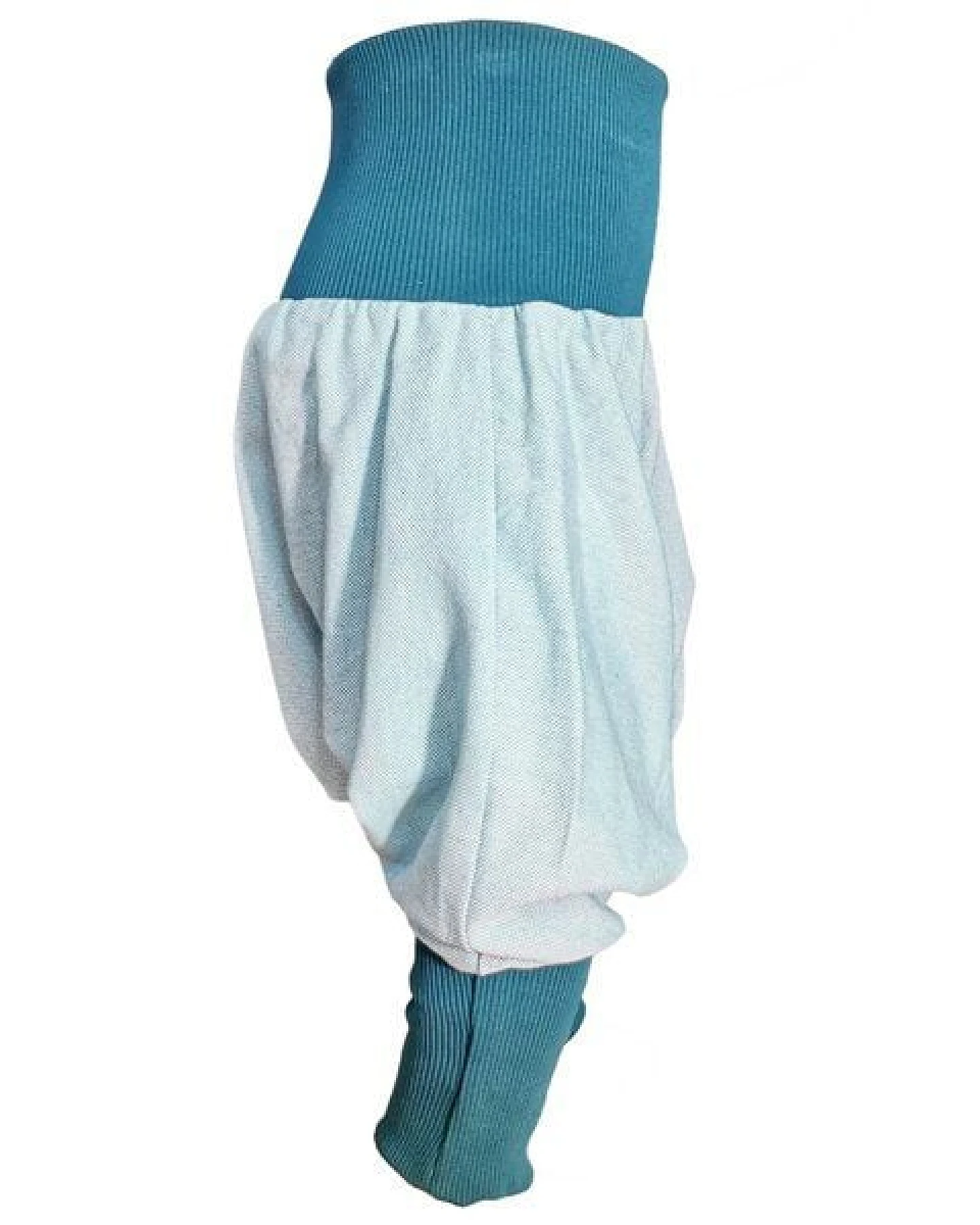 liebewicht Feste Yogahose Sarouelhose Pumphose türkis aus Biobaumwolle Gr.56-116 – Ansicht 3