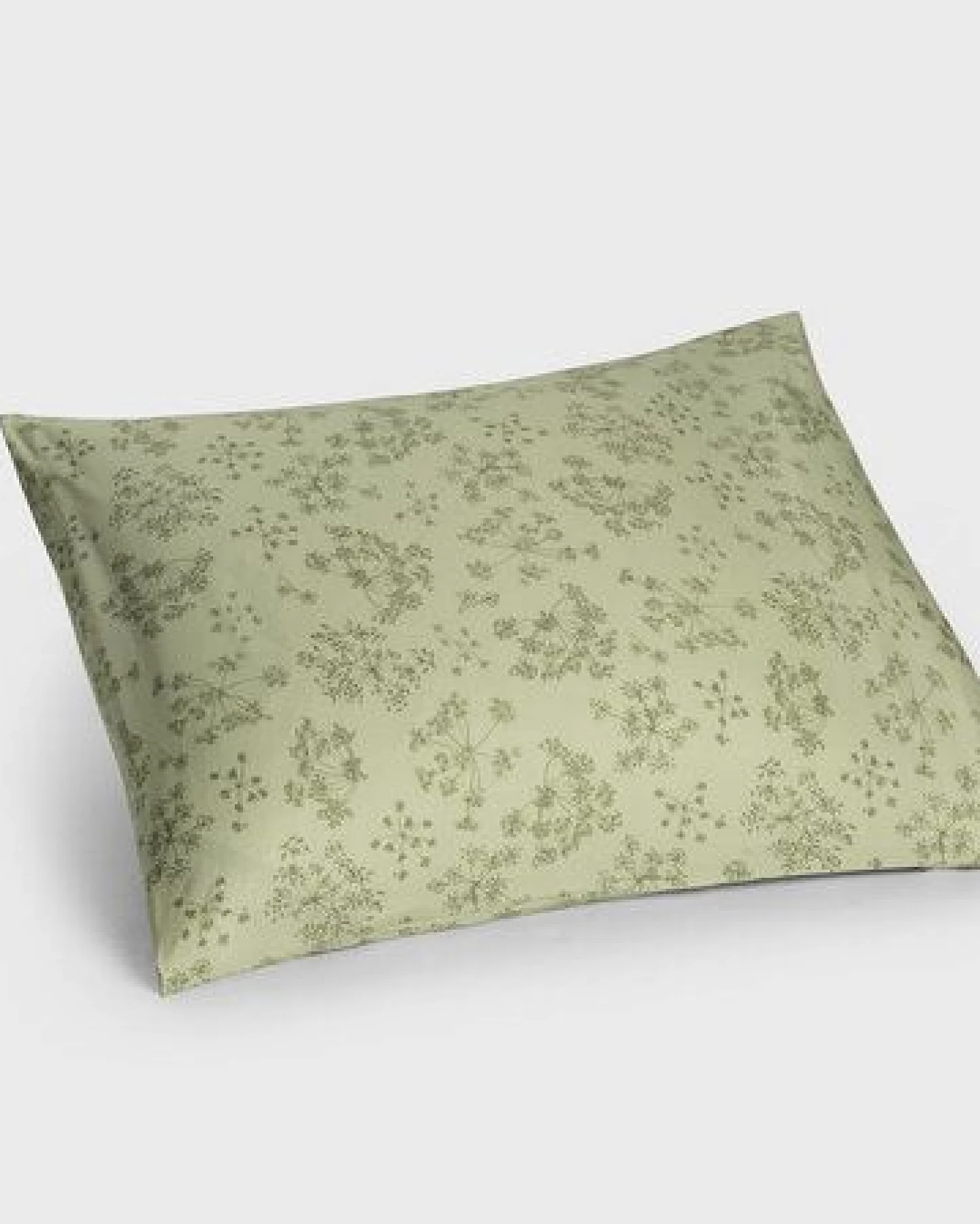 Kissenbezug Green Bloom "Yumeko" aus Baumwollsatin – Ansicht 2