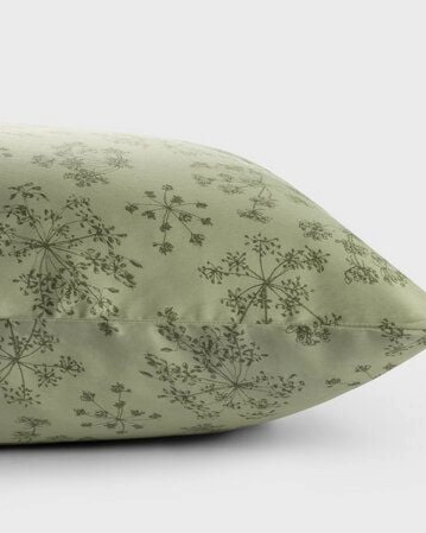 Kissenbezug Green Bloom "Yumeko" aus Baumwollsatin – Ansicht 3