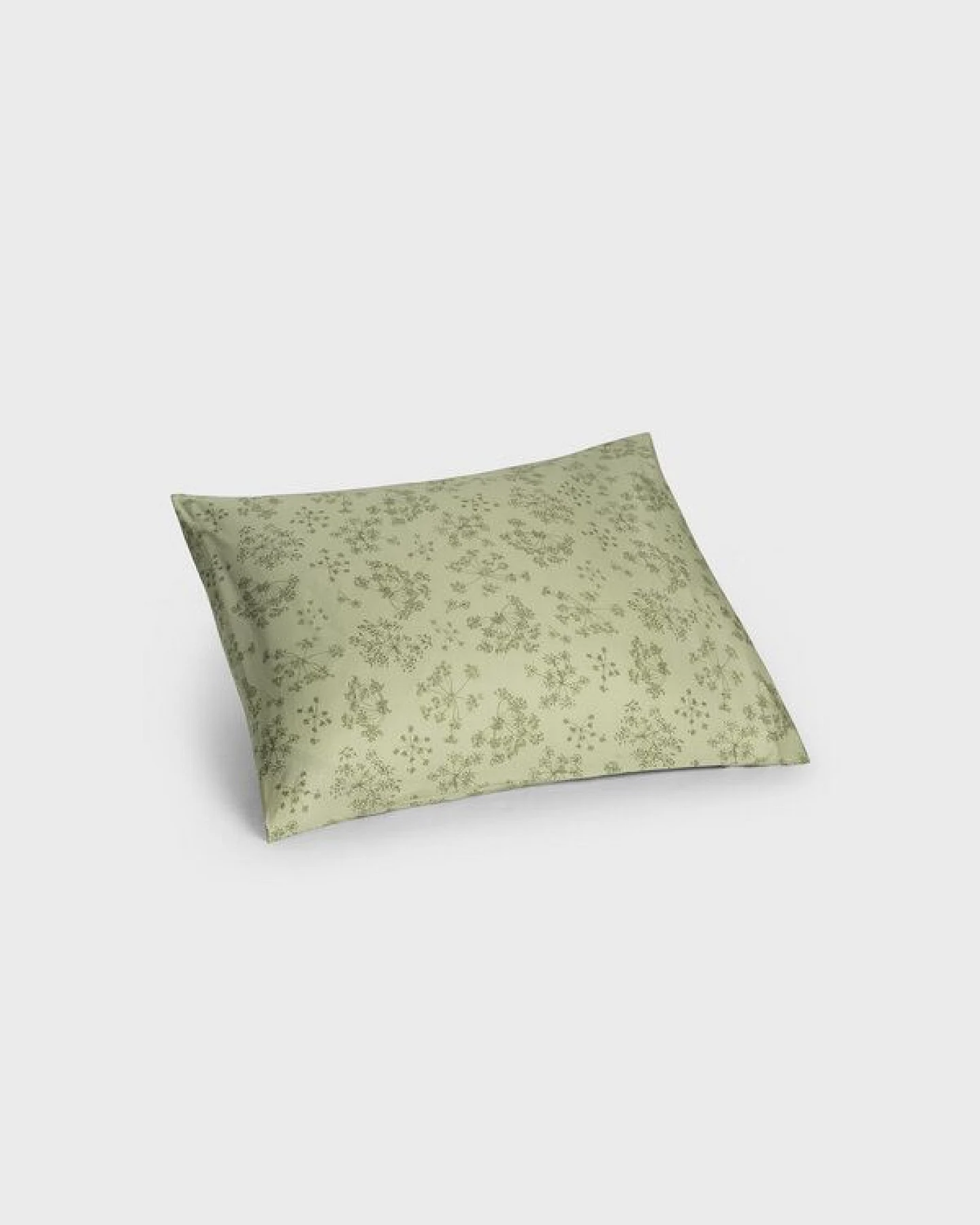 Kissenbezug Green Bloom "Yumeko" aus Baumwollsatin – Ansicht 2