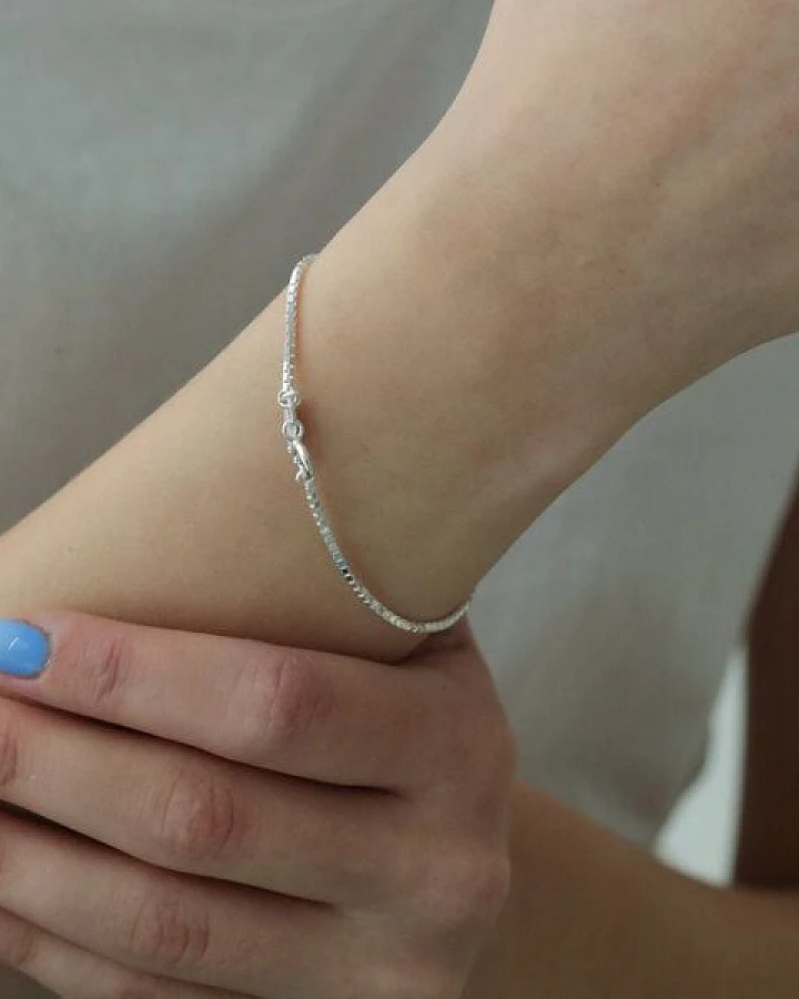BELLYBIRD Jewellery Armband - Venezianer, zarte Kettenglieder/ Silber/ Silber vergoldet