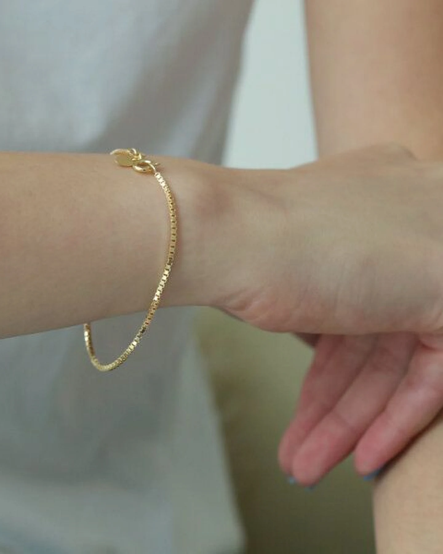 BELLYBIRD Jewellery Armband - Venezianer, zarte Kettenglieder/ Silber/ Silber vergoldet – Ansicht 2