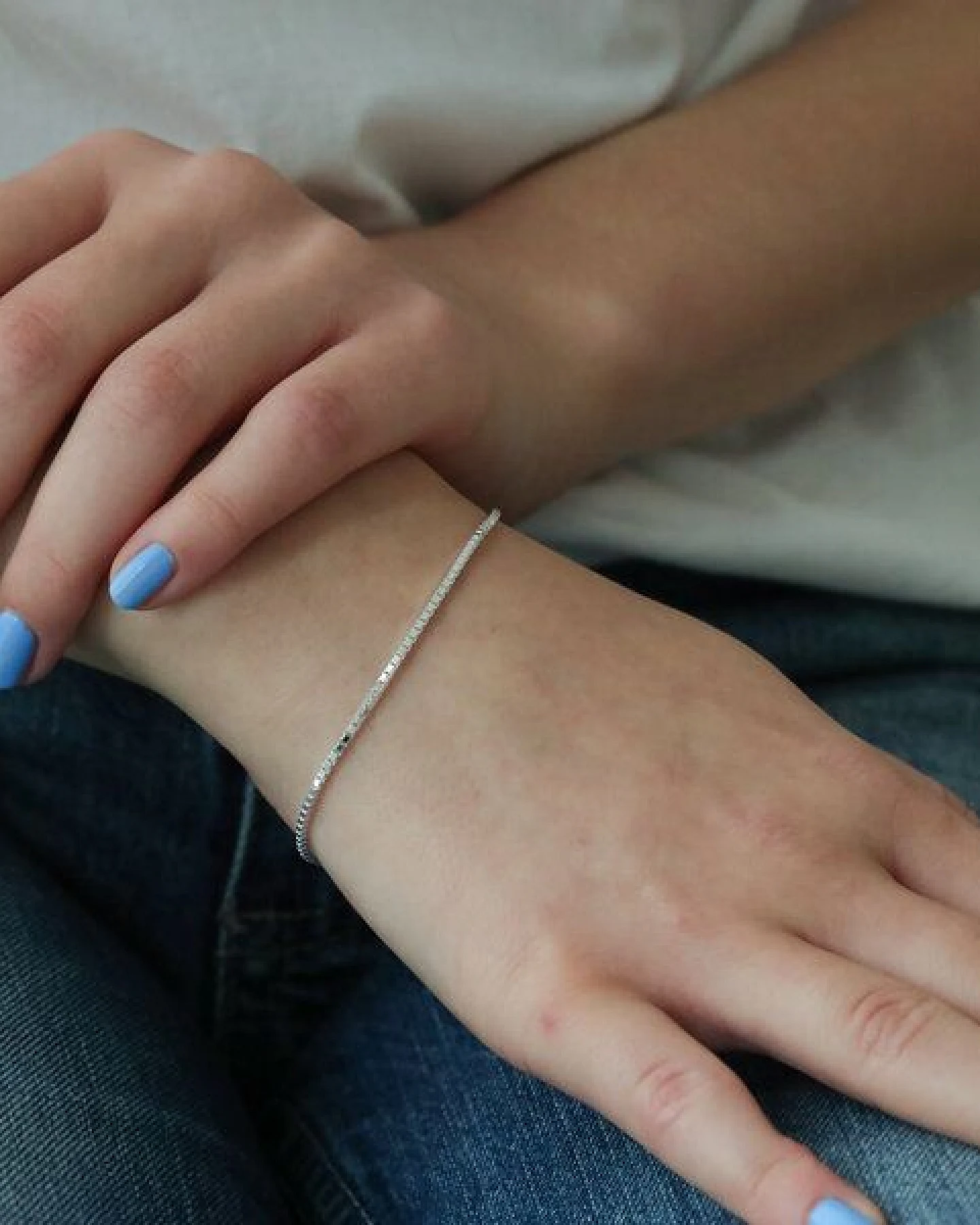 BELLYBIRD Jewellery Armband - Venezianer, zarte Kettenglieder/ Silber/ Silber vergoldet – Ansicht 4