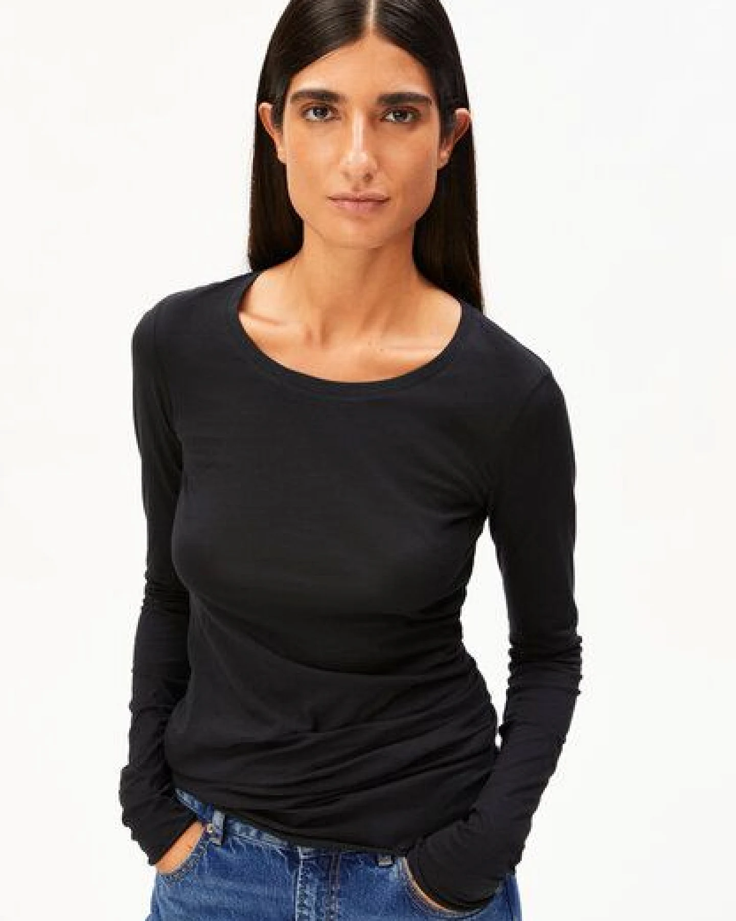 ARMEDANGELS EINIAARA SOFT Damen Longsleeve aus Bio-Baumwolle – Ansicht 3