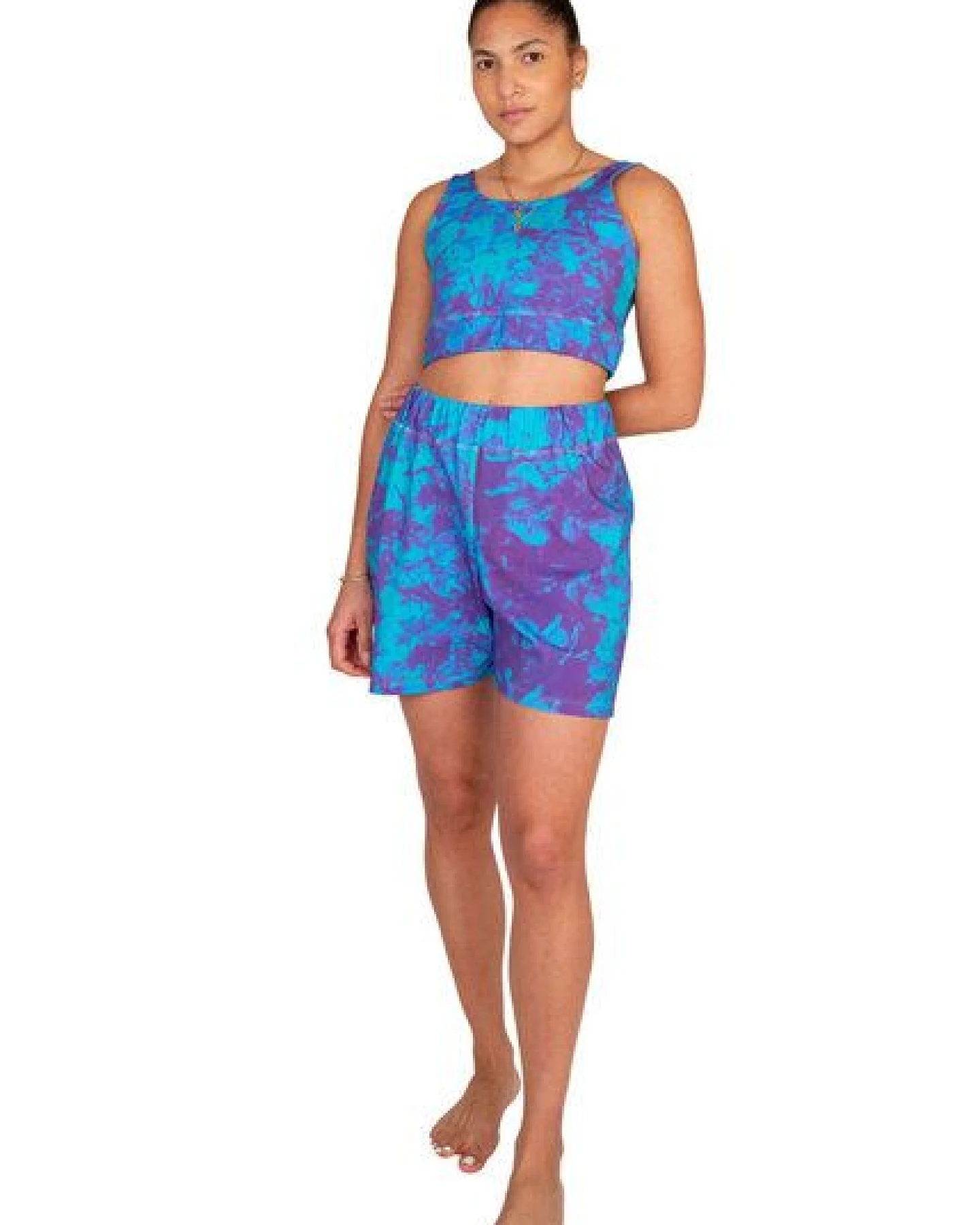 ÆVRIL Unisex Kurze Shorts // Avril Print // Bio-Baumwolle – Ansicht 2