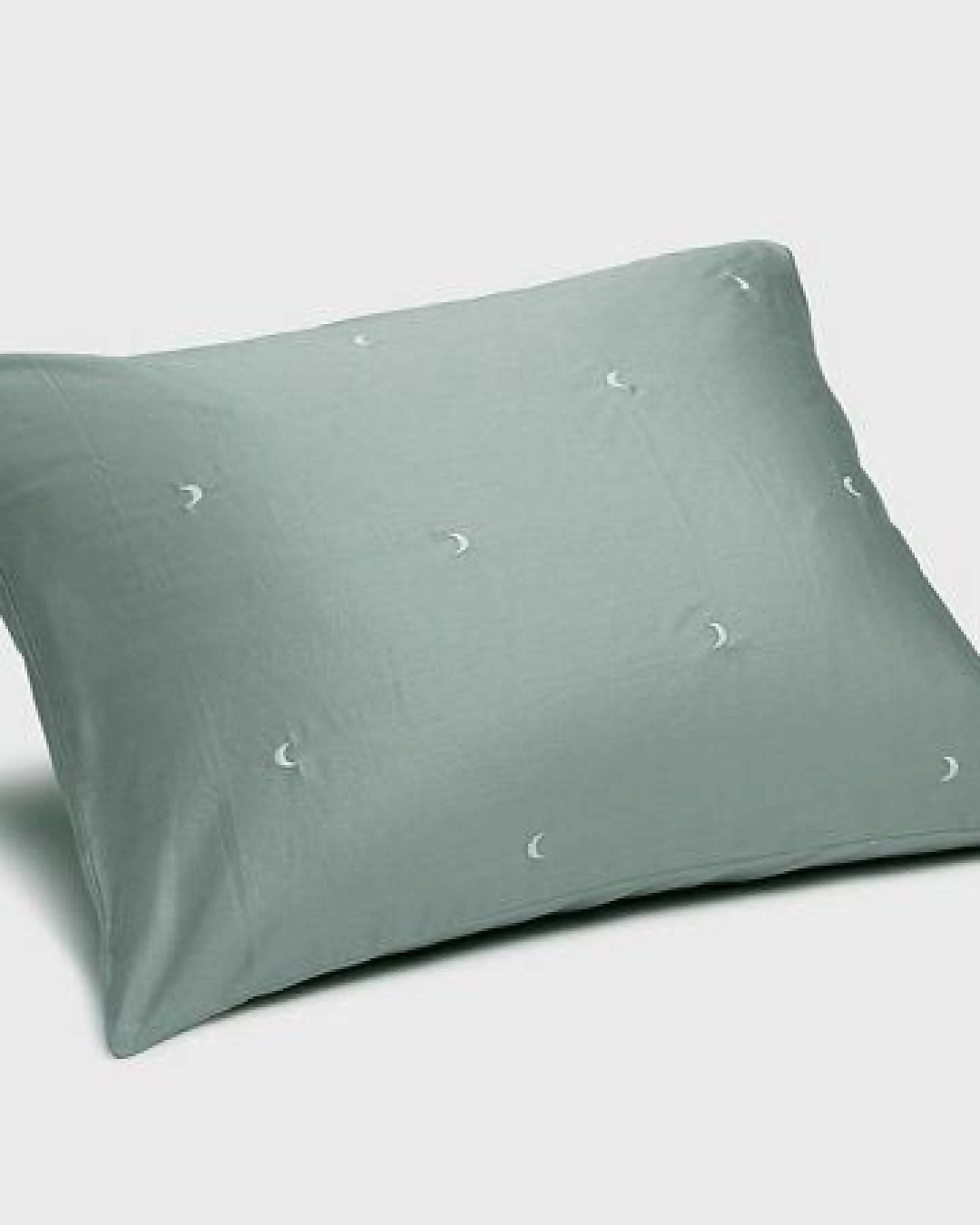 Kissenbezug Sea Green Moon "Yumeko" aus Baumwollsatin – Ansicht 2