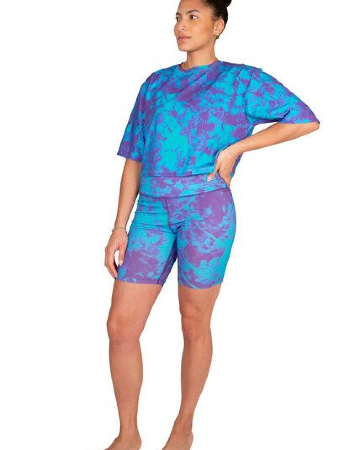ÆVRIL Damen Crop Top // Avril Print // Bio-Baumwolle – Ansicht 3