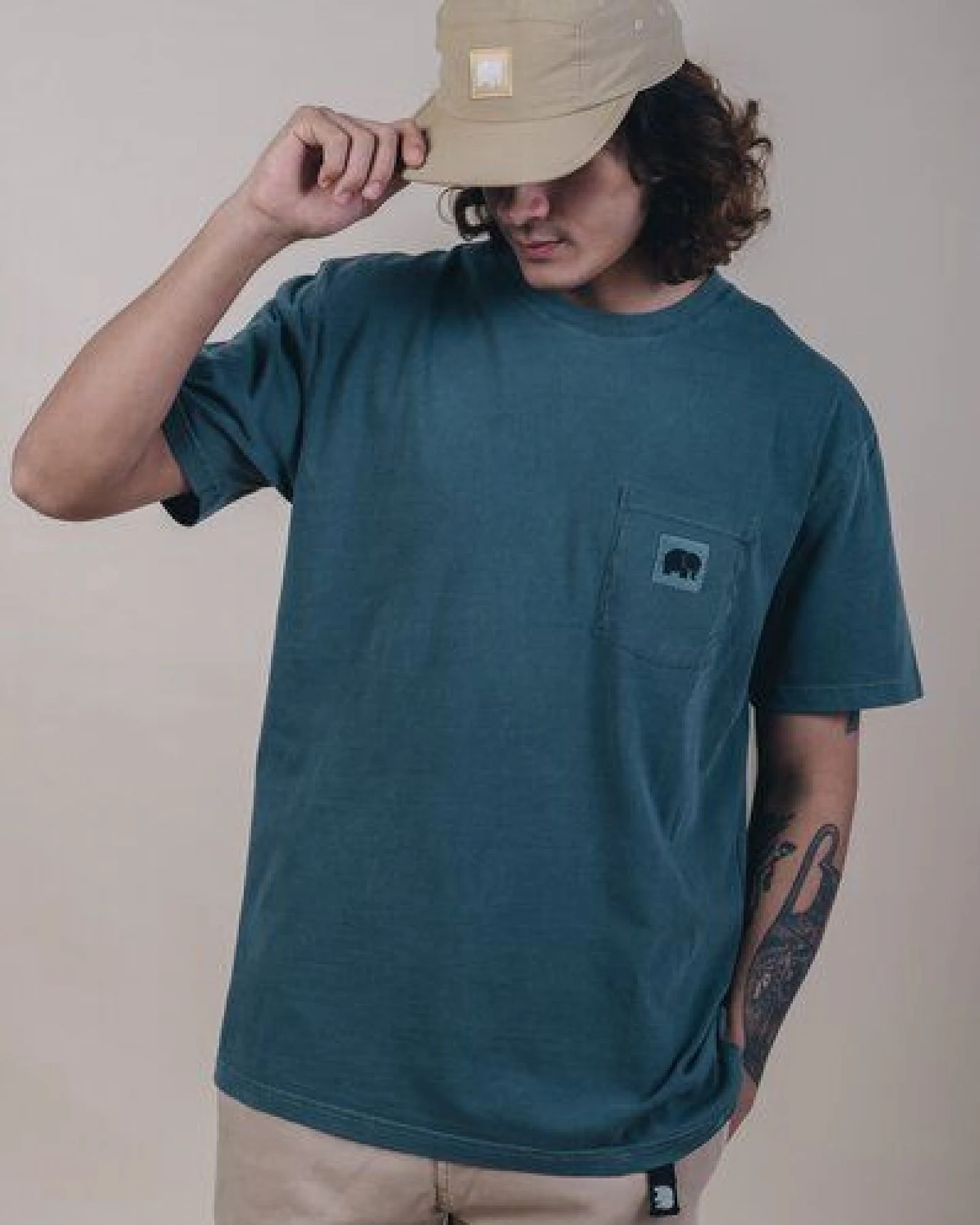 Trendsplant Garza Pigment Dyed T-Shirt Elm Green – Ansicht 2