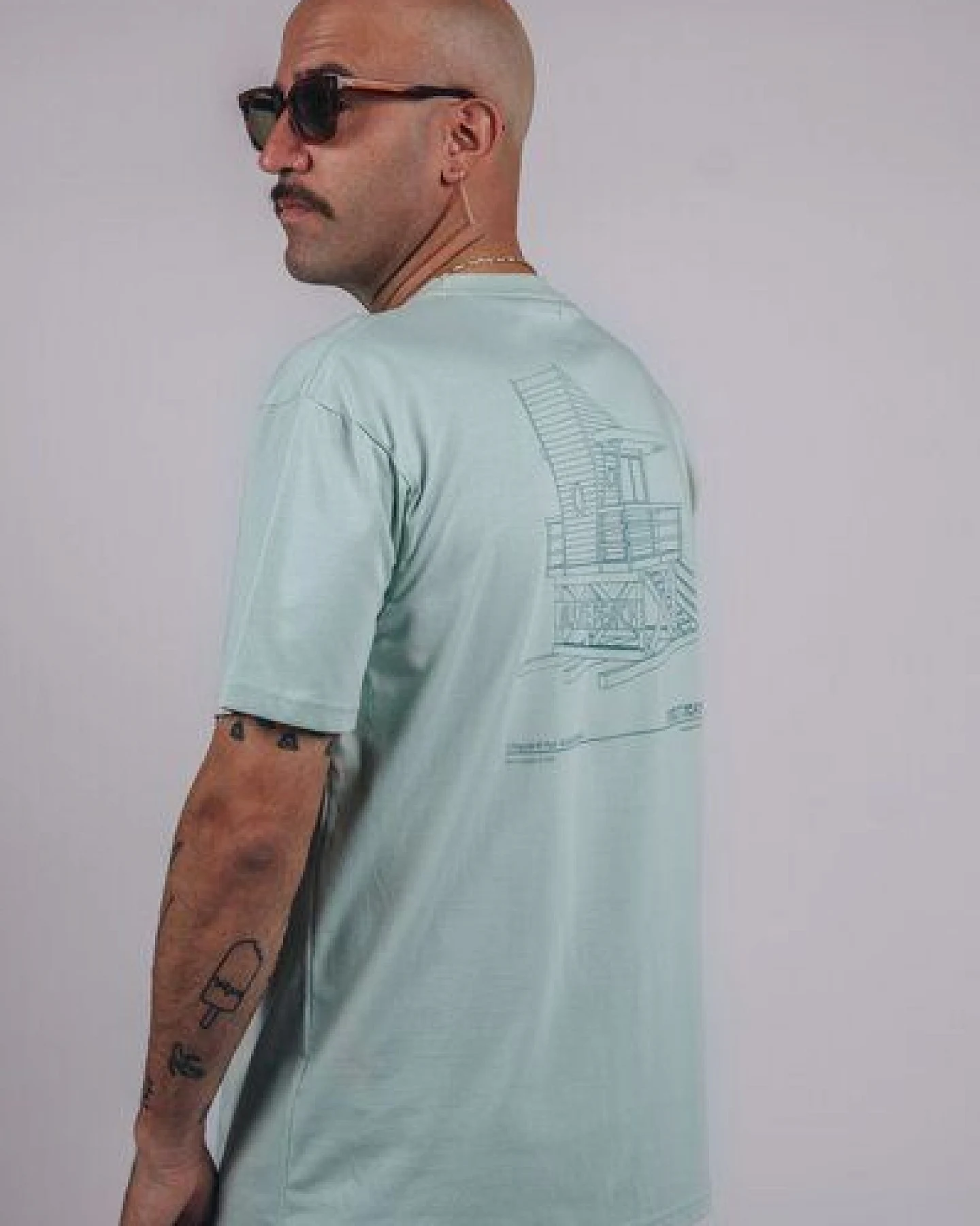 Antonyo Marest x Trendsplant Sketch T-Shirt Paris Green – Ansicht 4