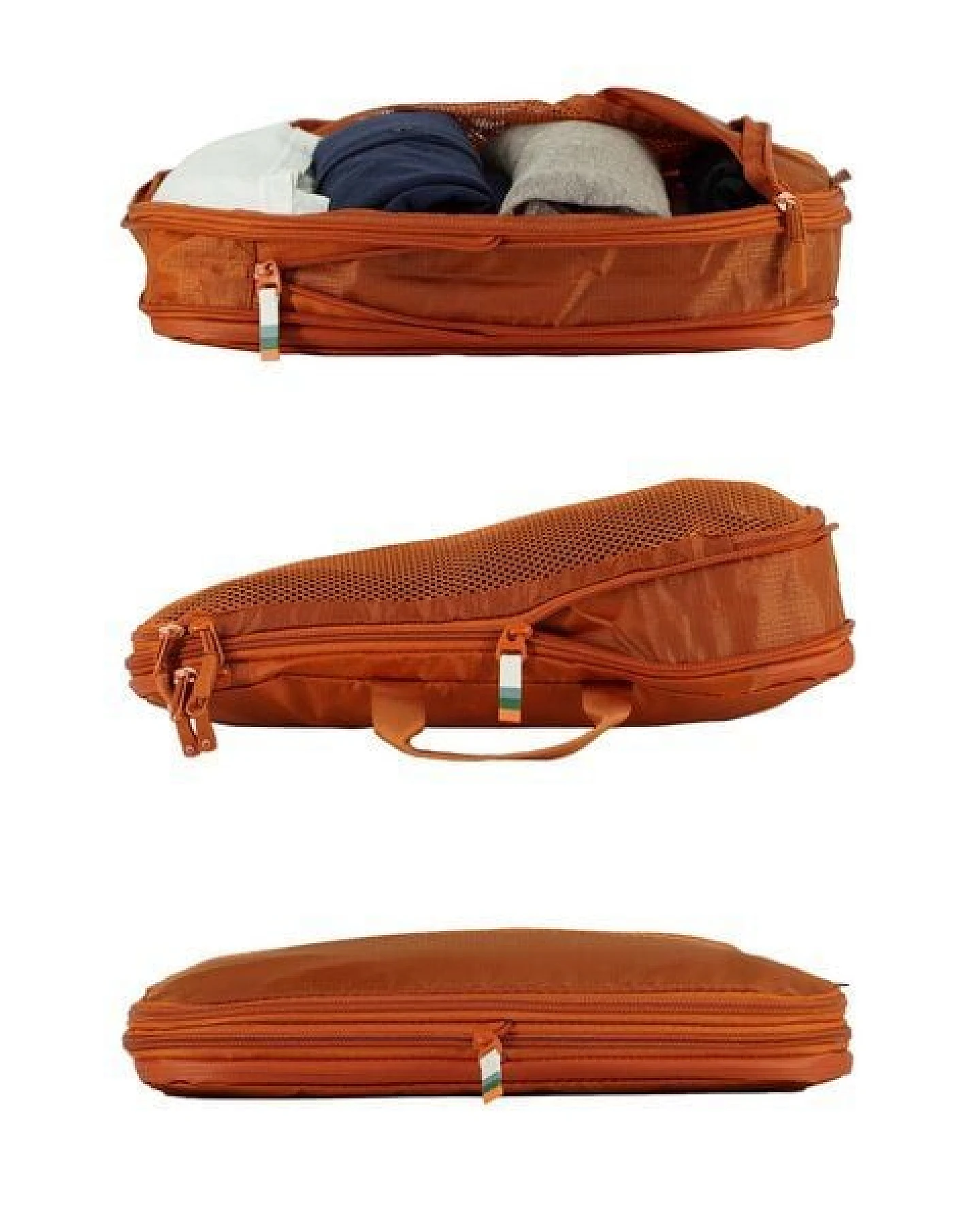 TRAVEL DUDE Packing Cubes, Packtaschen, Packwürfel, Kofferorganizer mit Kompression aus recycelten Plastikflaschen – Ansicht 3