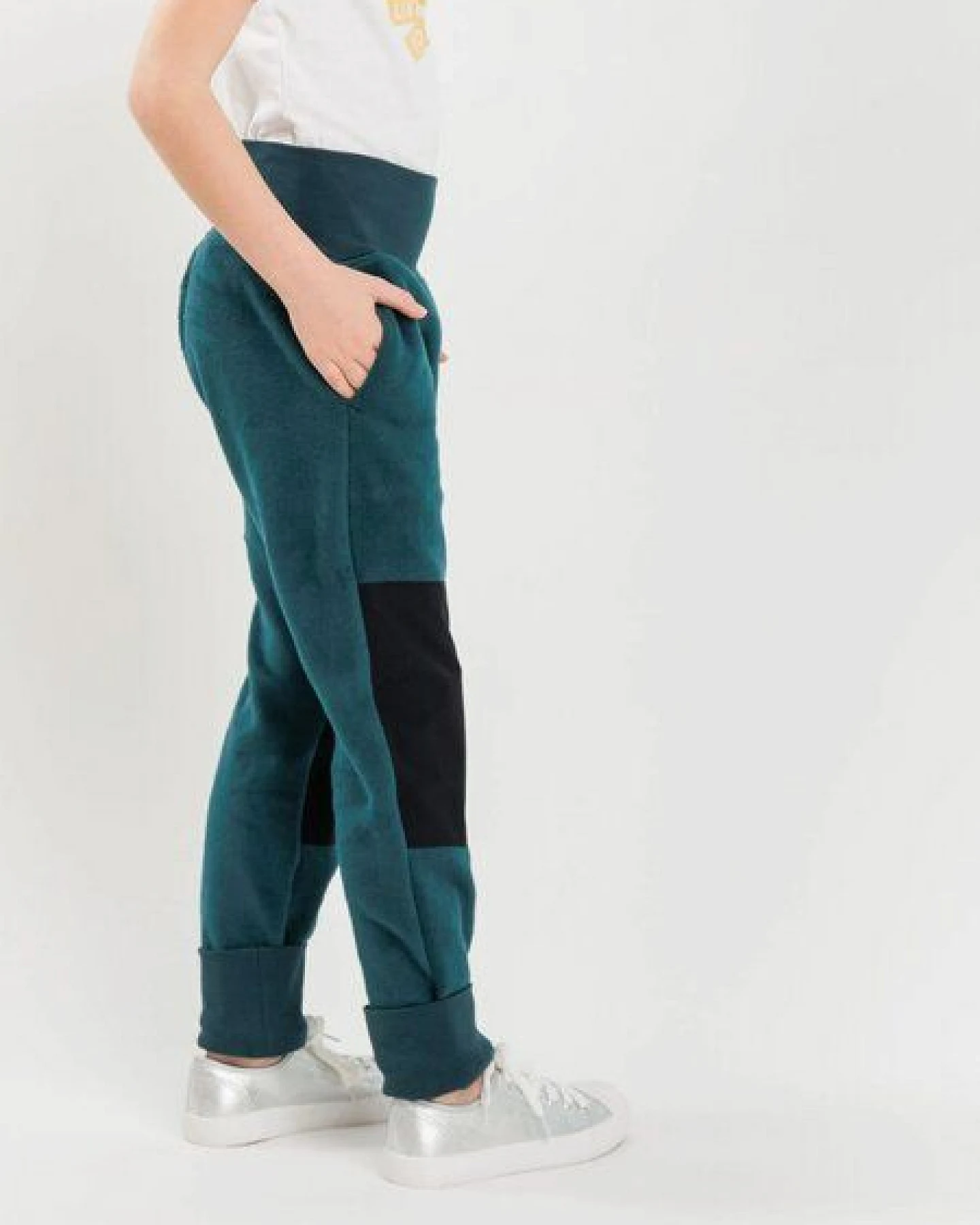 Babbily Verstellbare Fleece Hose mit robustem Knie - 100% Bio-Baumwolle – Ansicht 2