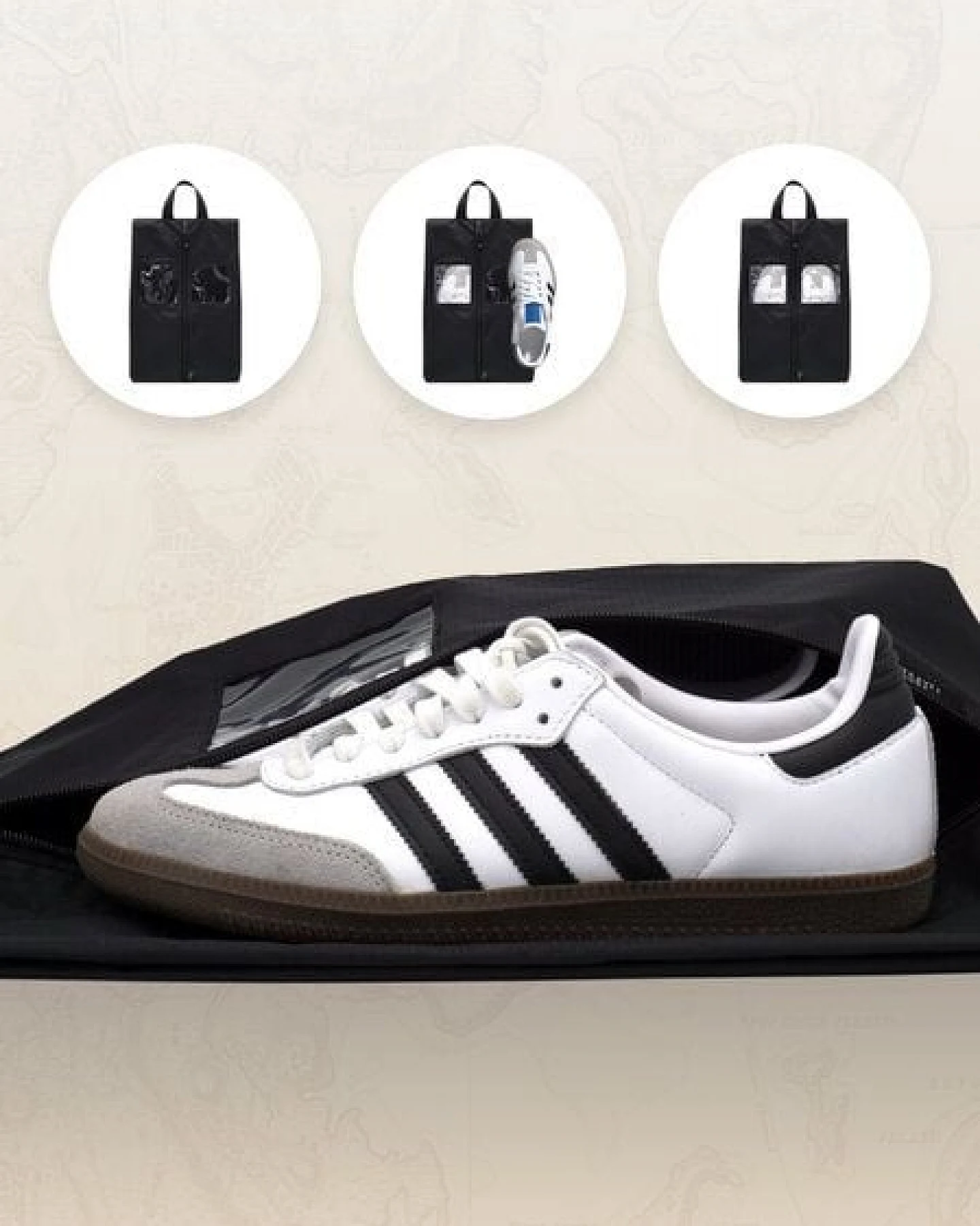 TRAVEL DUDE Schuhtasche 2er Set - Wasserfeste Schuhbeutel Reise, Koffer, Gepäck - Schmutzabweisender Schuhsack Reise für Schuhe – Ansicht 3