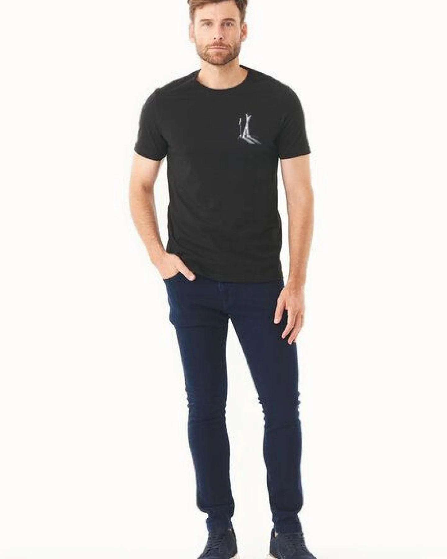ORGANICATION T-Shirt aus Bio-Baumwolle mit Ski-Print – Ansicht 2