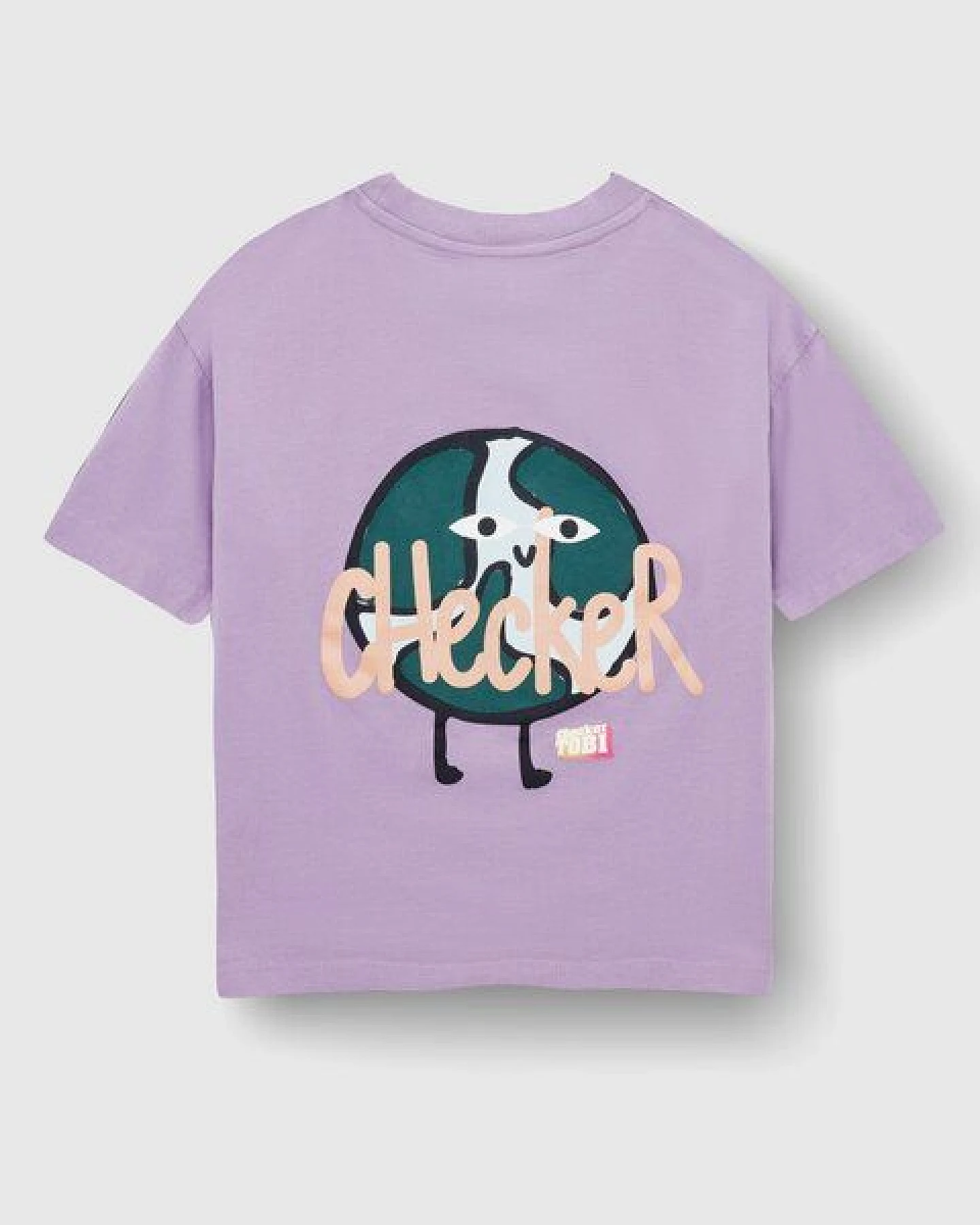 PlayPlayPauly CHECKER TOBI Erde Unisex Kinder T-Shirt aus Bio-Baumwolle – Ansicht 4