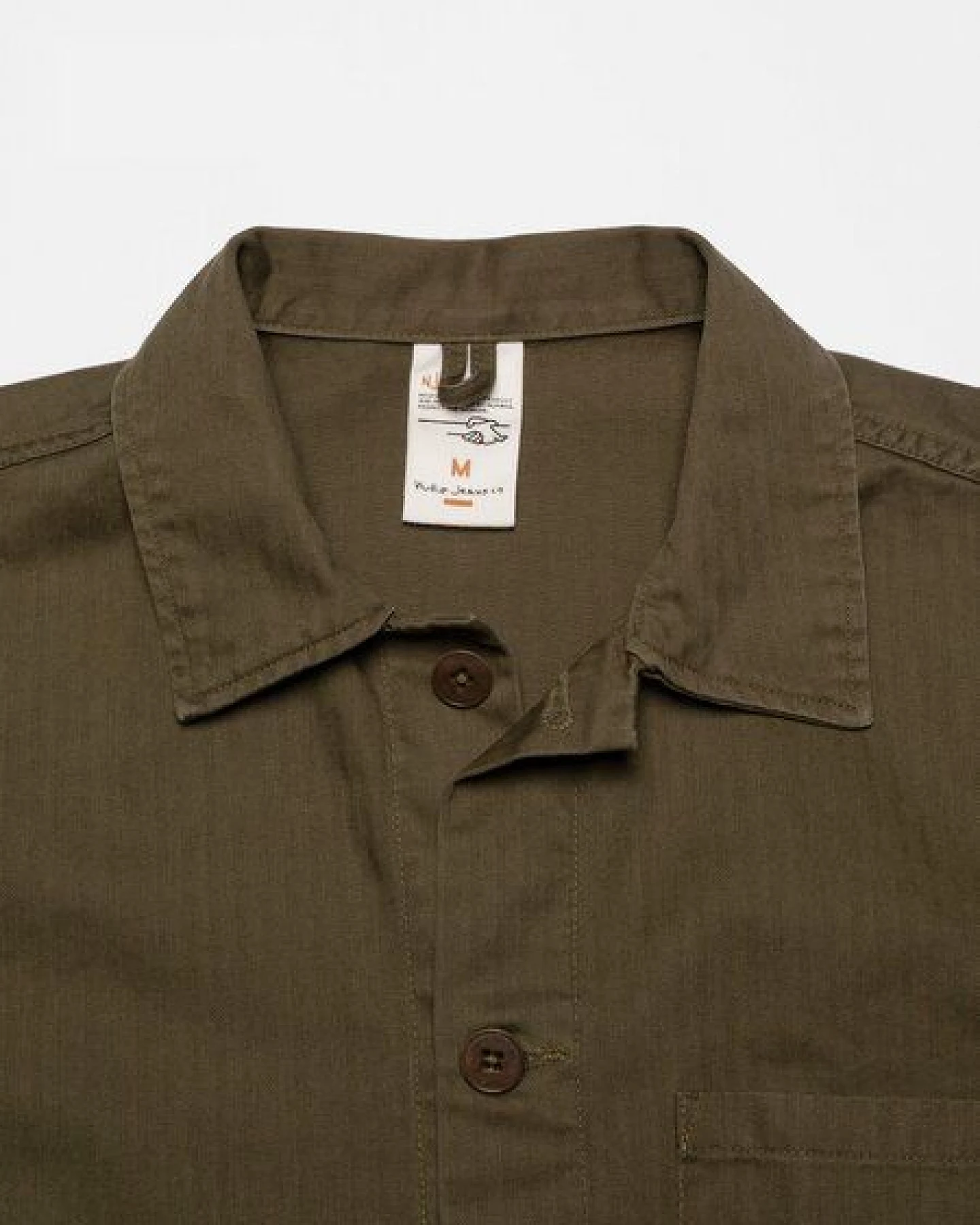 Nudie Jeans Buddy Herringbone Chore Jacket olive – Ansicht 4