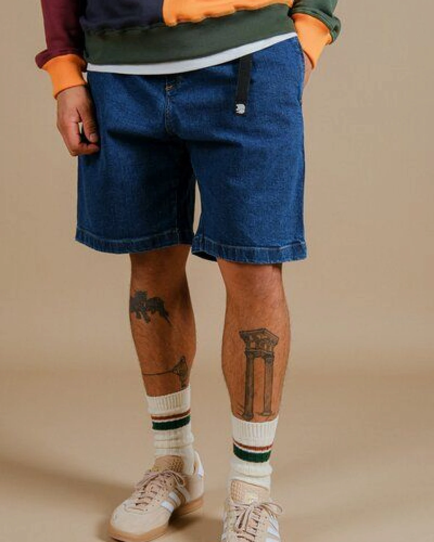 Trendsplant Recycled Denim Climber Shorts Ozone Wash – Ansicht 4