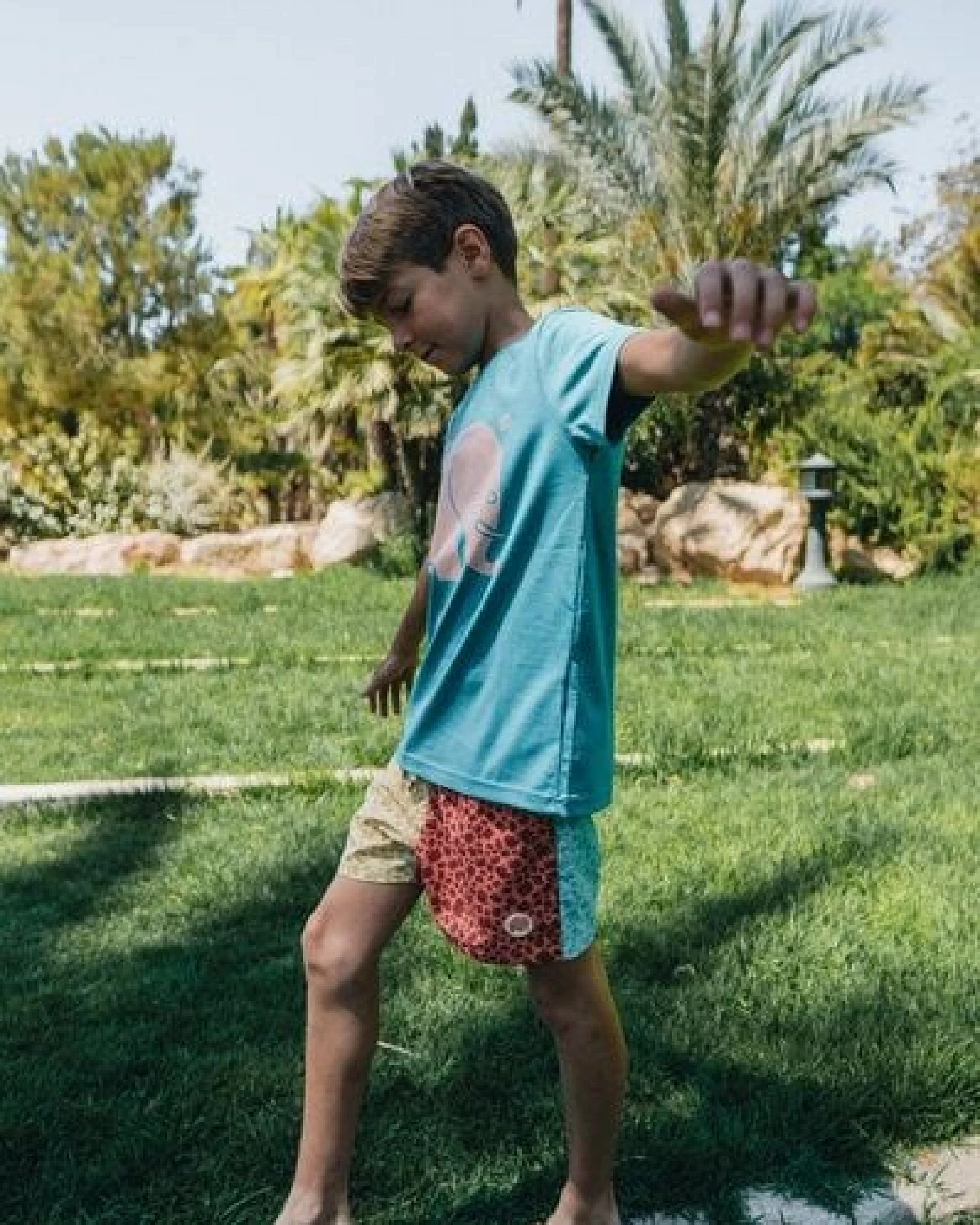 Trendsplant Manada Color Blocked SEAQUAL®YARN Kid's Swim Trunks – Ansicht 4