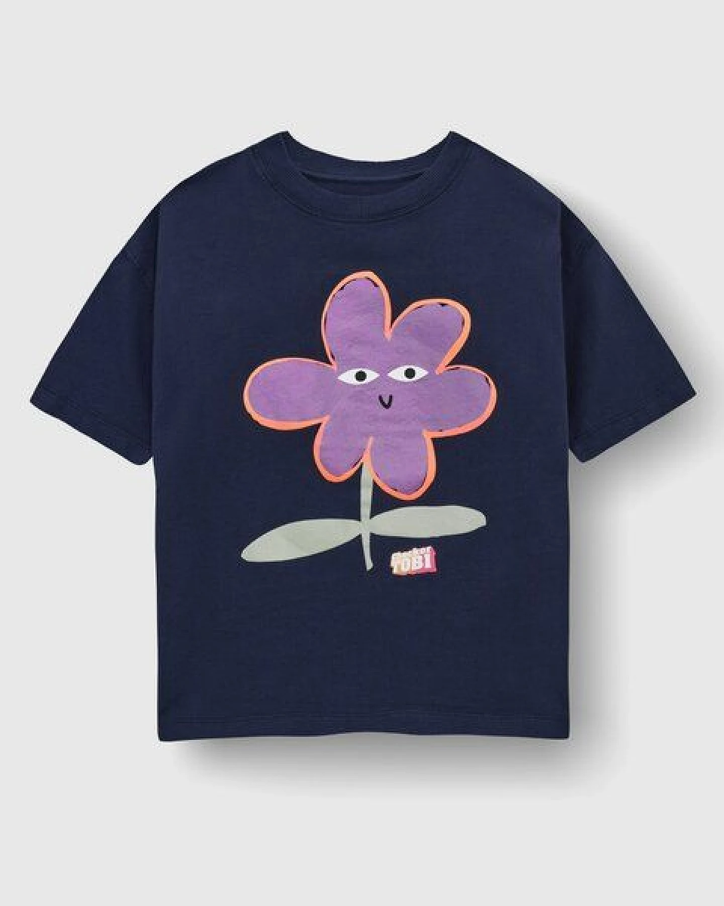 PlayPlayPauly CHECKER TOBI Blume Unisex Kinder T-Shirt aus Bio-Baumwolle – Ansicht 2