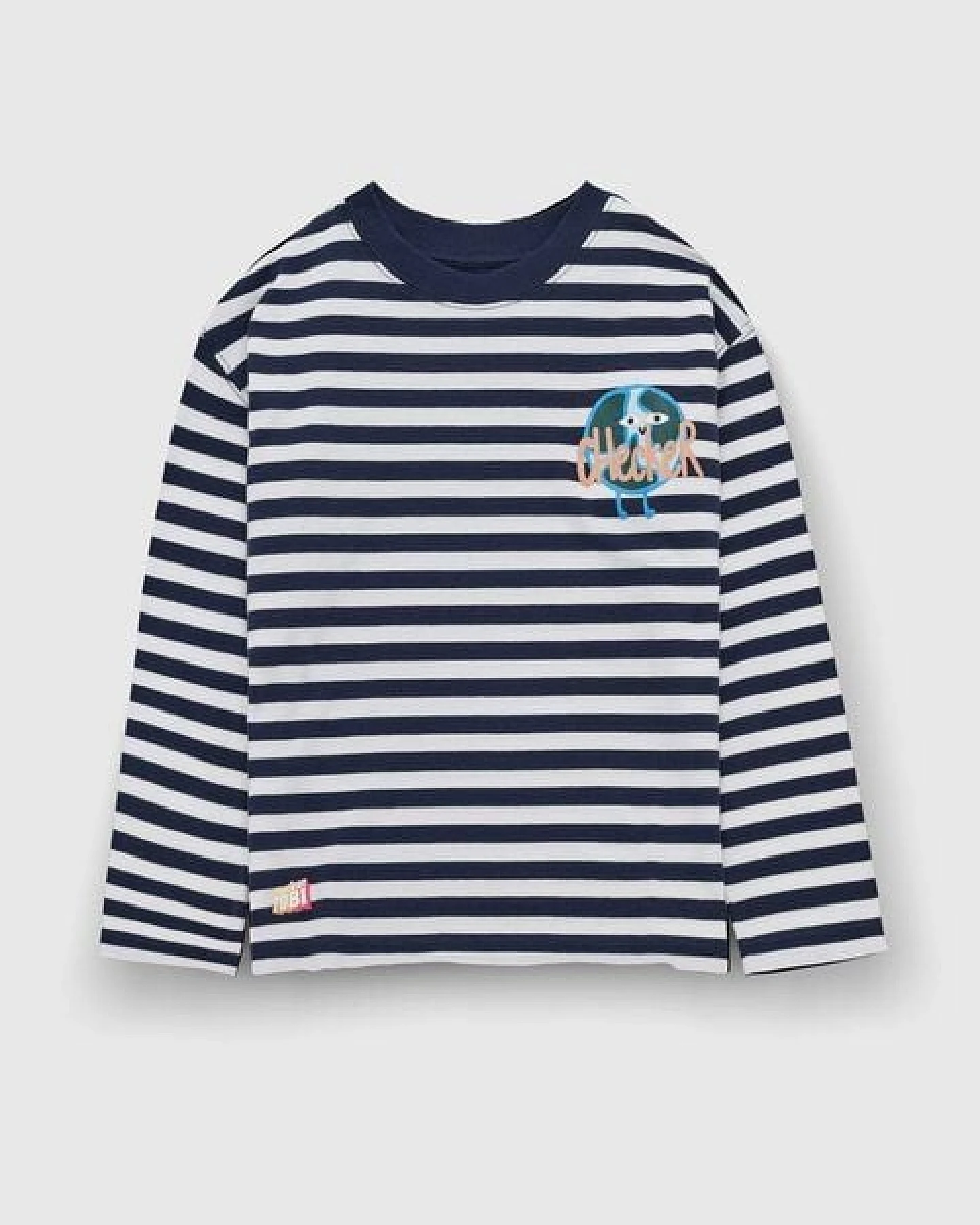 PlayPlayPauly CHECKER TOBI Erde Unisex Kinder Longsleeve aus Bio-Baumwolle – Ansicht 2
